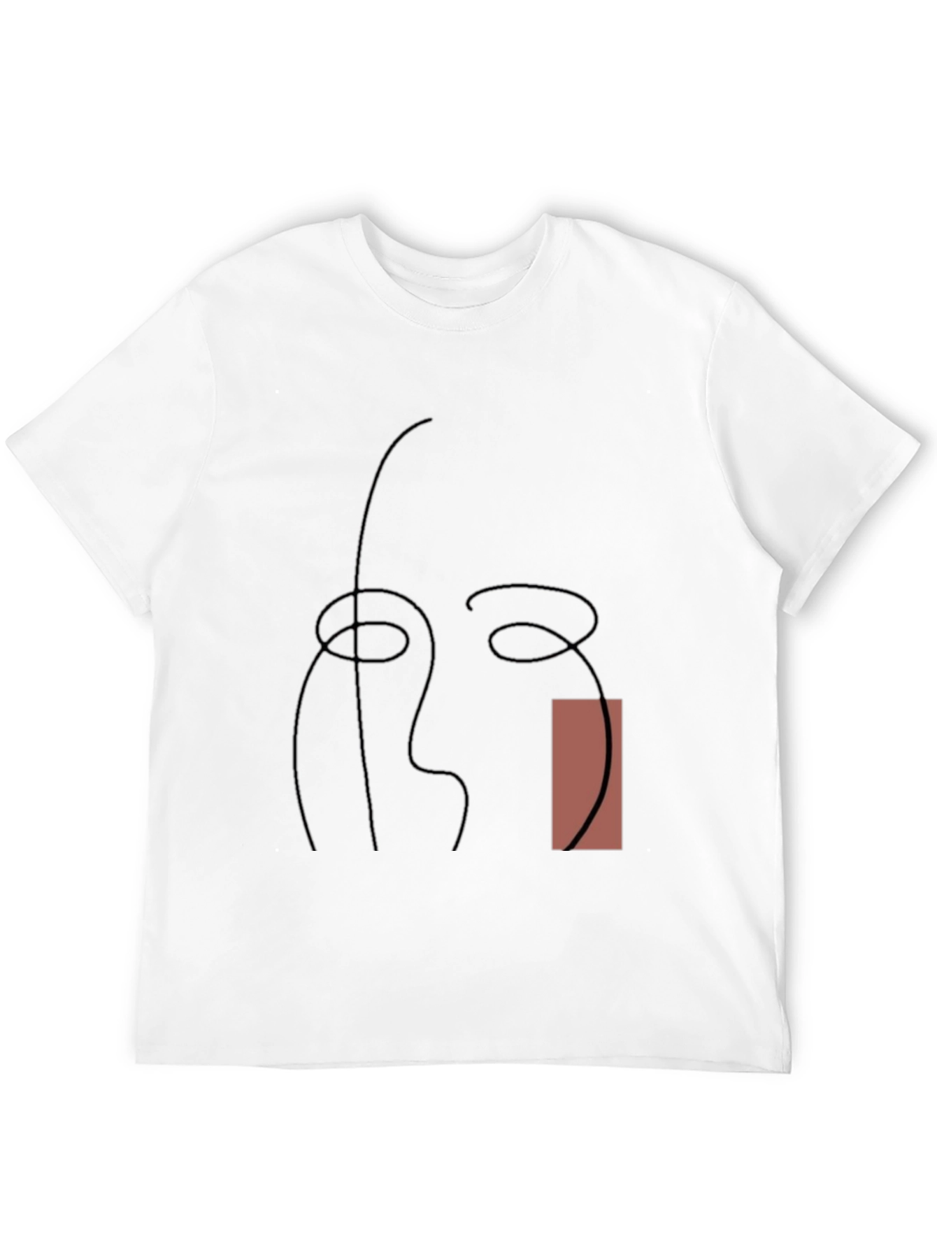 Black Abstract Line Art Graphic Tee - Modern Style view 12