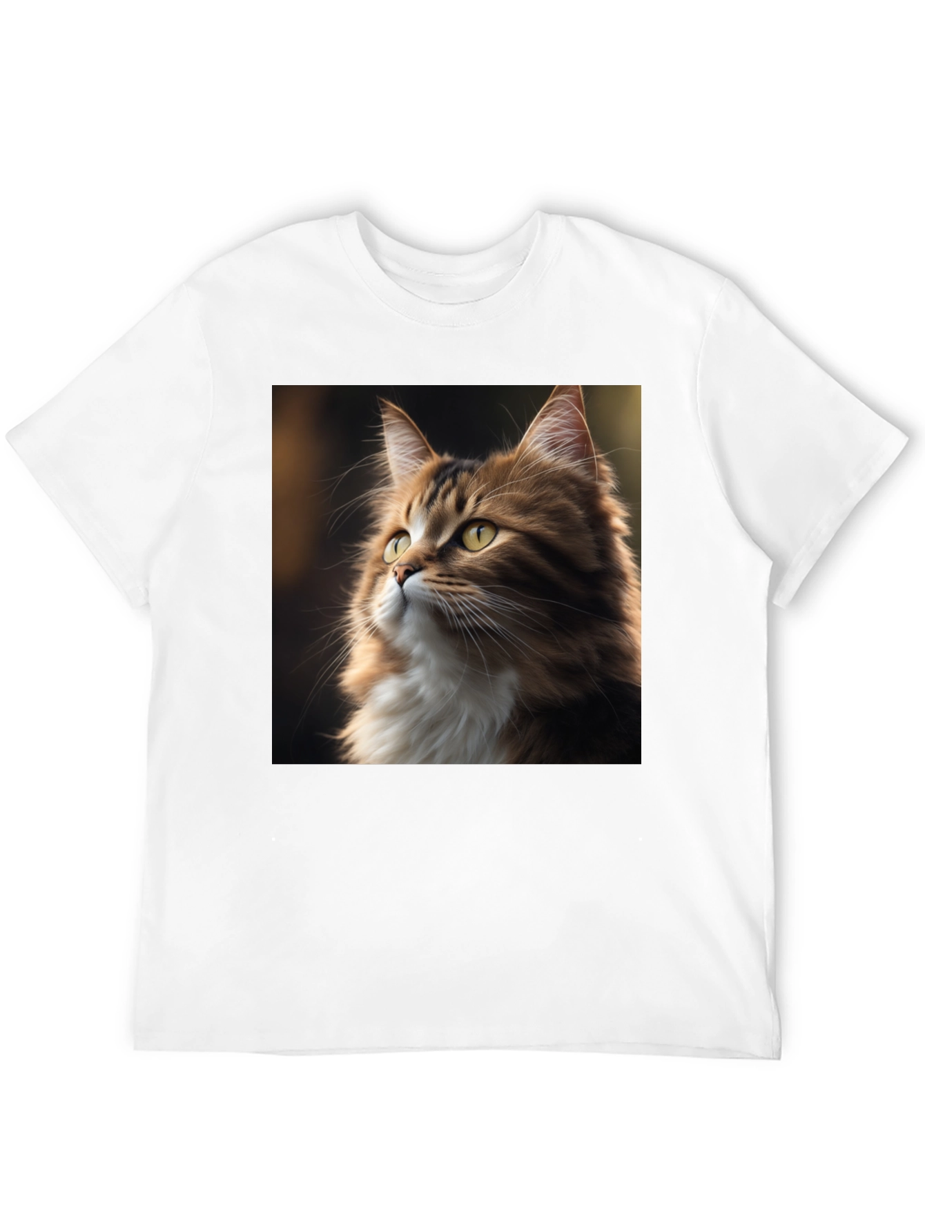 Black Cat Portrait Graphic Tee - Unisex Black T-Shirt view 12