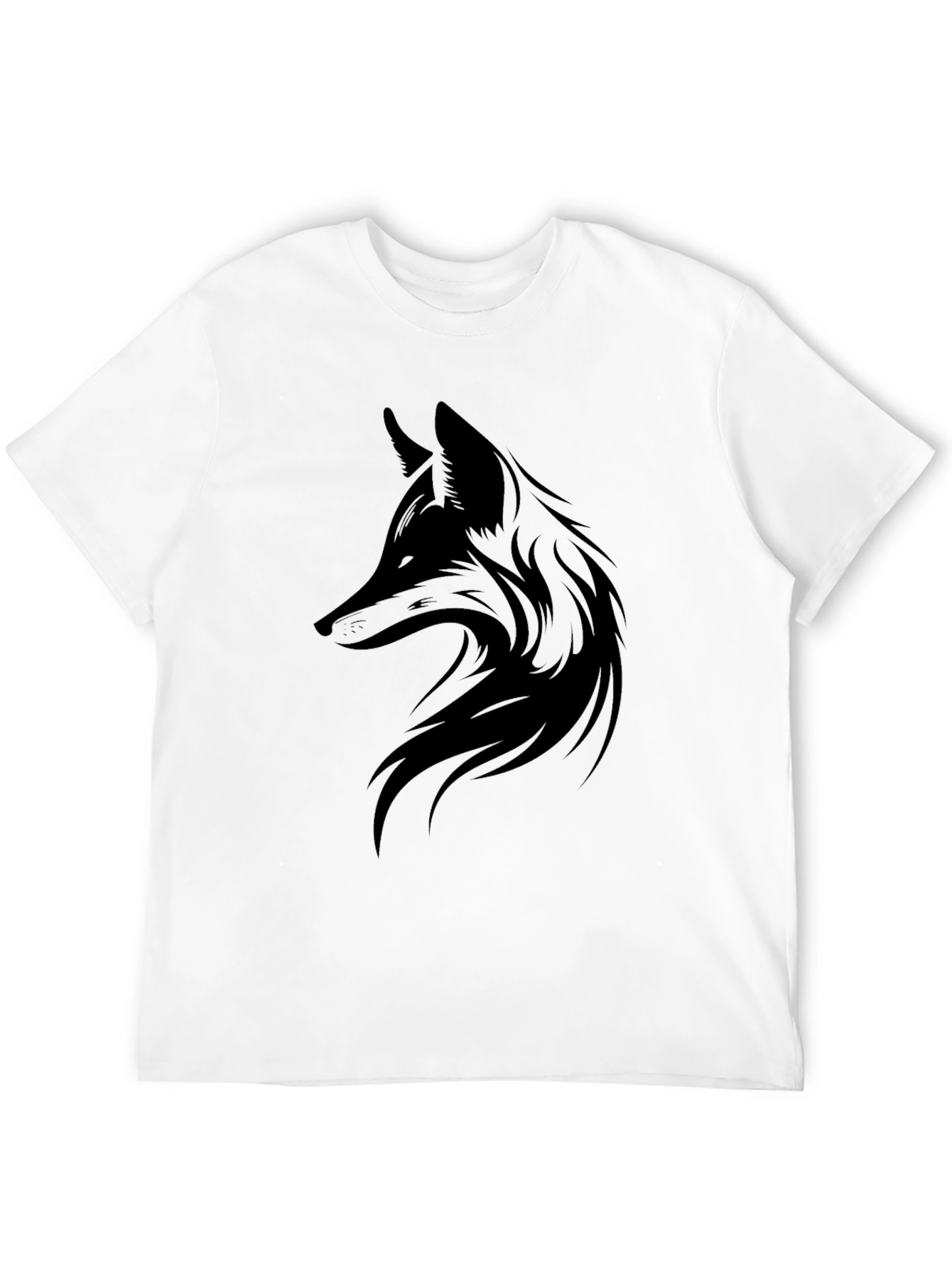 Black Men's Black Fox Graphic Tee - Stylish Casual Wear view 12