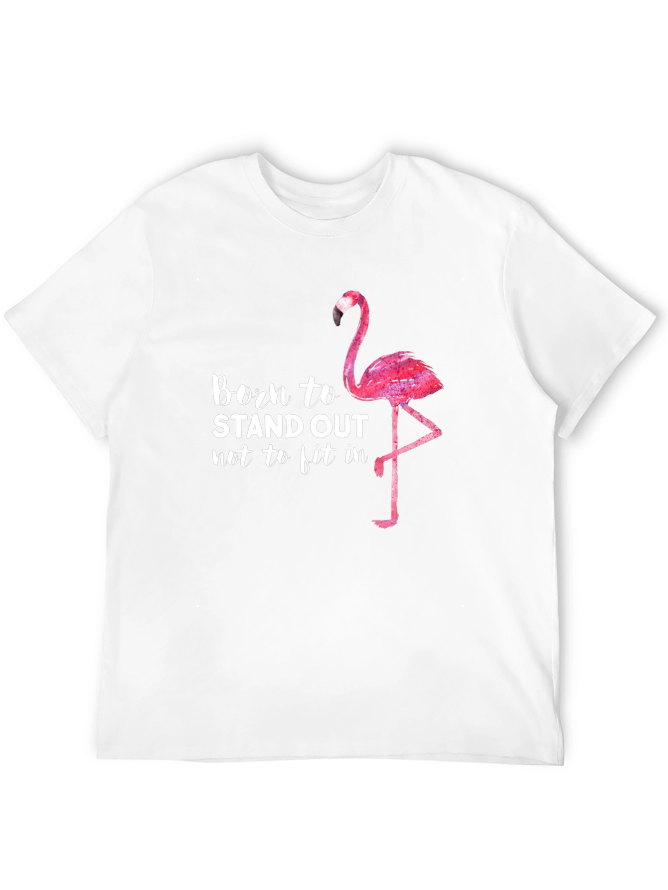 Black Born to Stand Out Flamingo Graphic Tee view 12