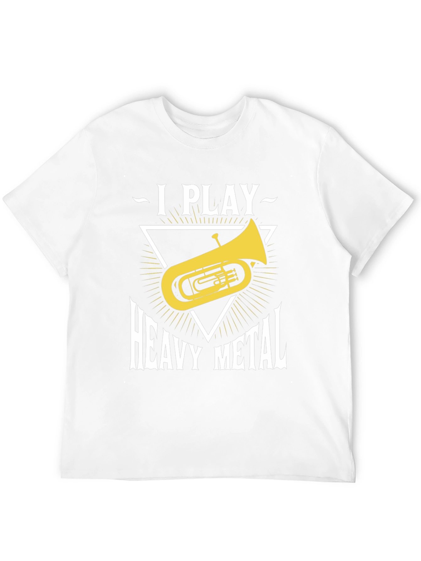 Black I Play Heavy Metal Tuba T-Shirt view 12