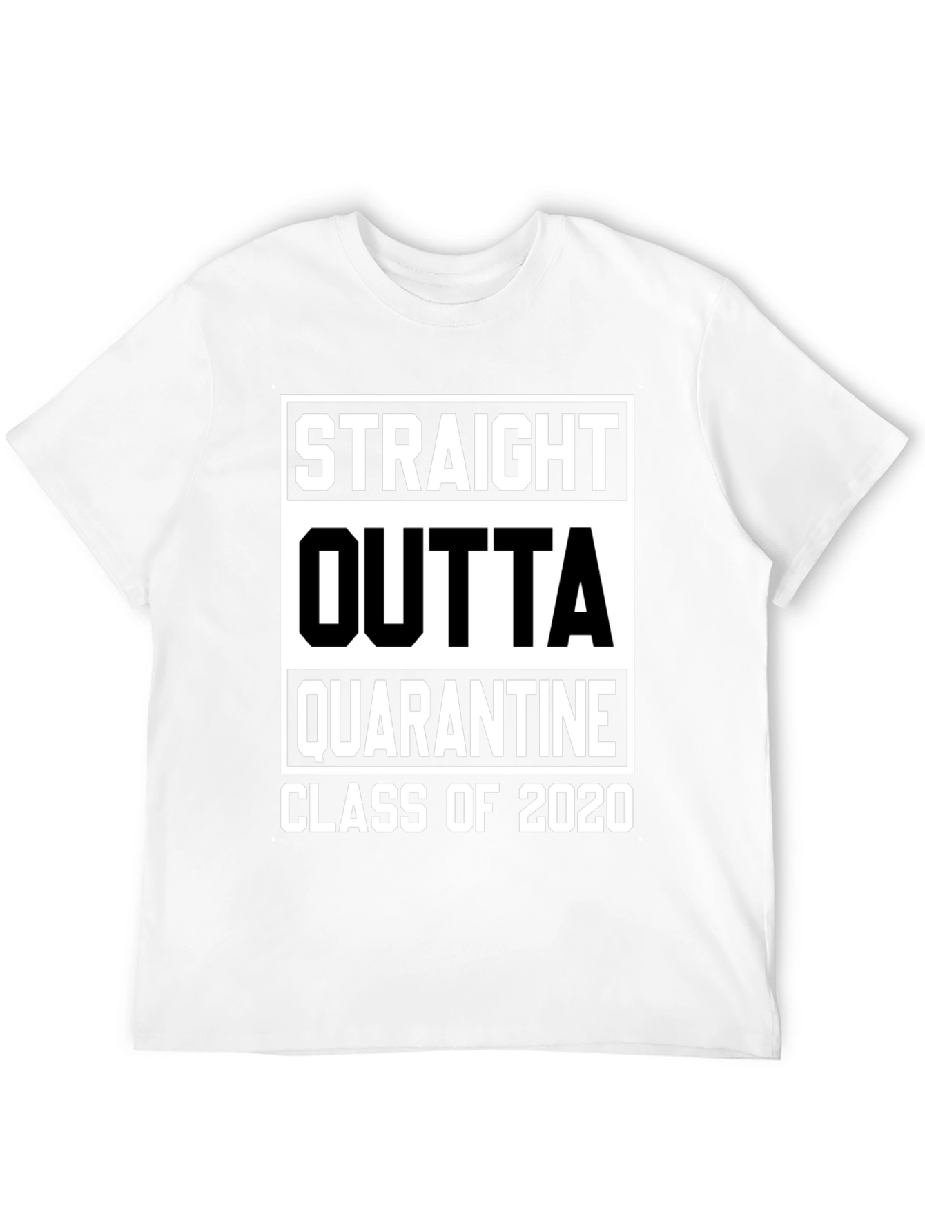Black Straight Outta Quarantine Class of 2020 T-Shirt view 12