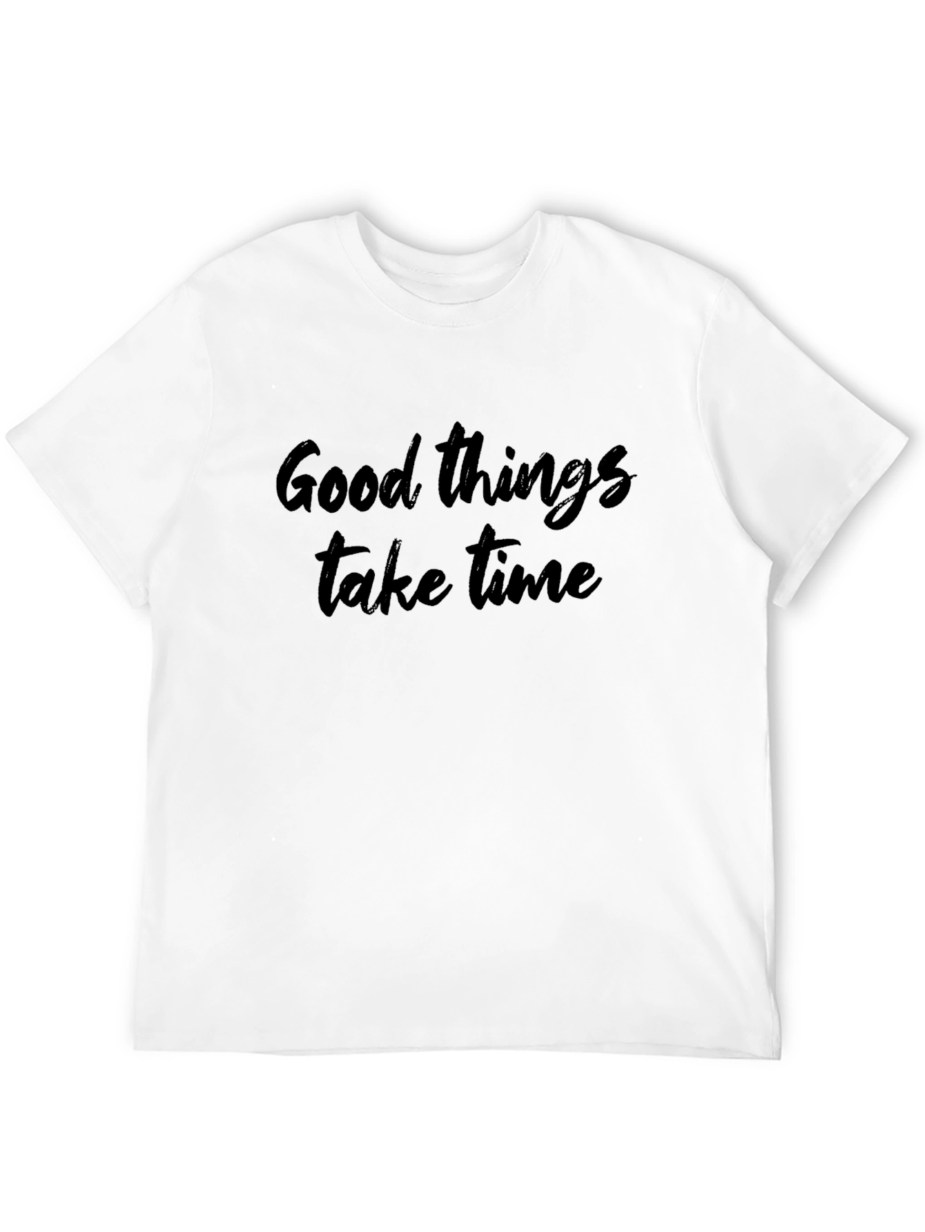Black Good Things Take Time Black T-Shirt view 12