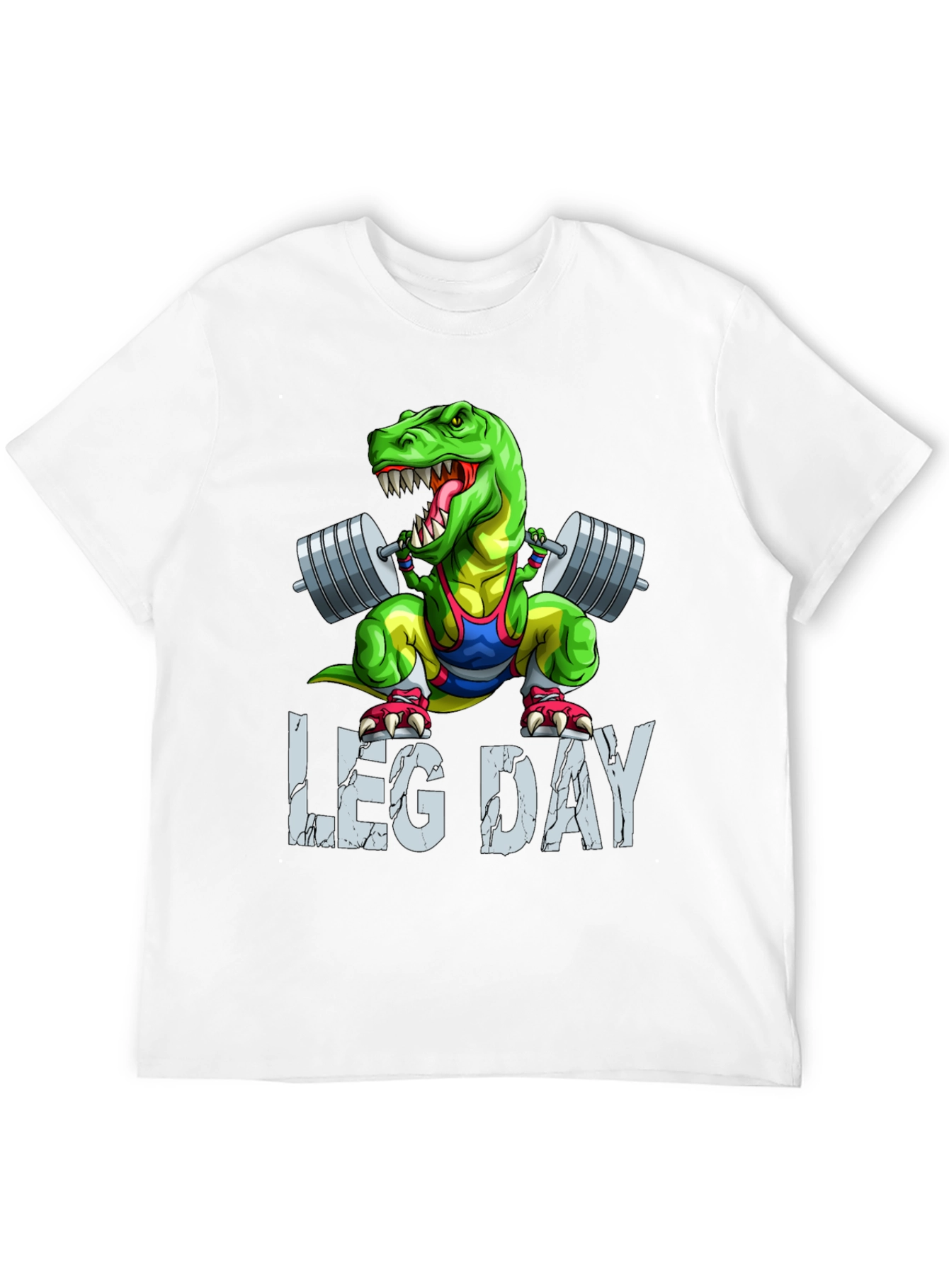Black Dino Leg Day T-Shirt: Funny Gym Workout Tee view 12