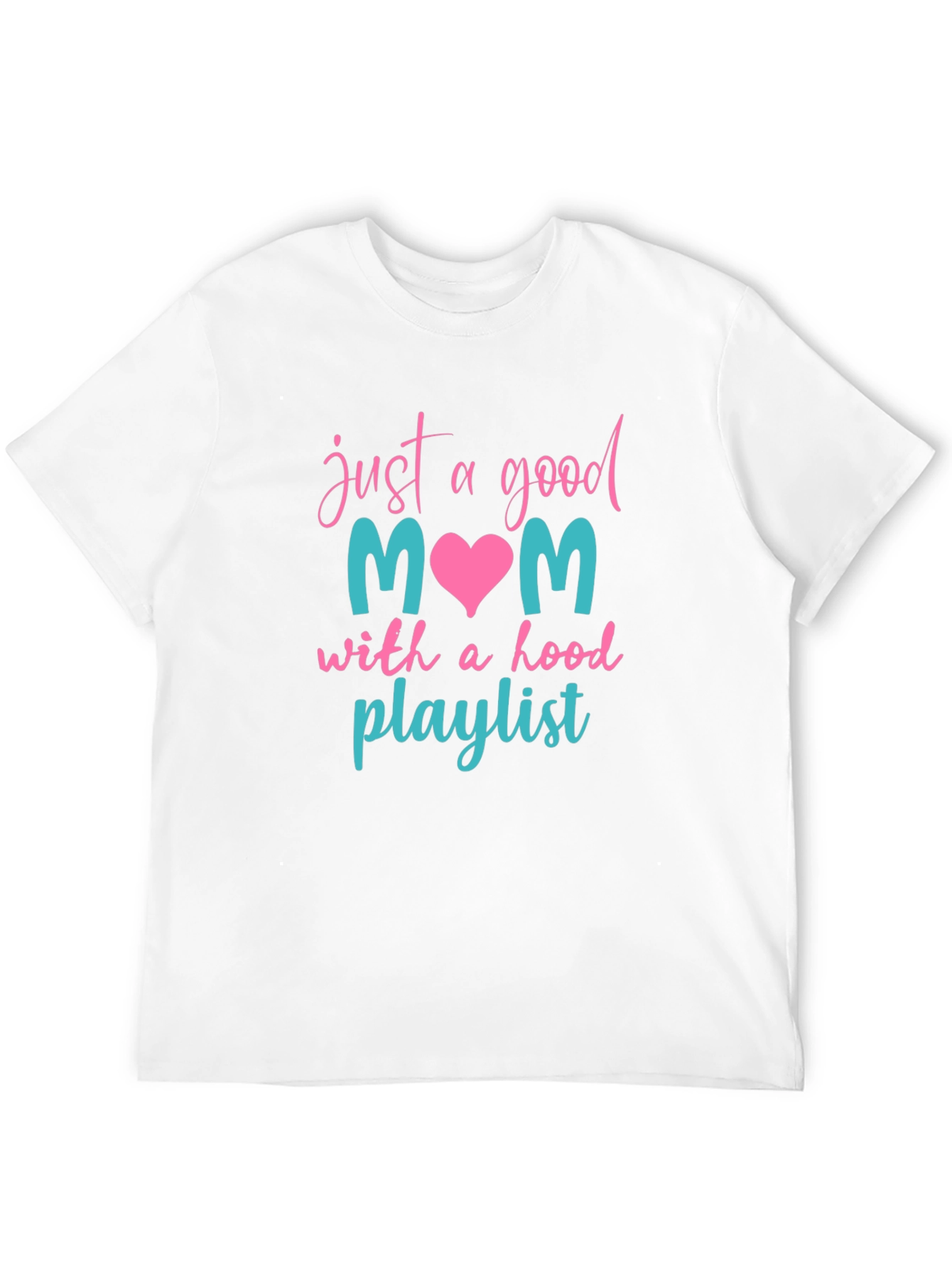 Black Good Mom Hood Playlist Tee view 12