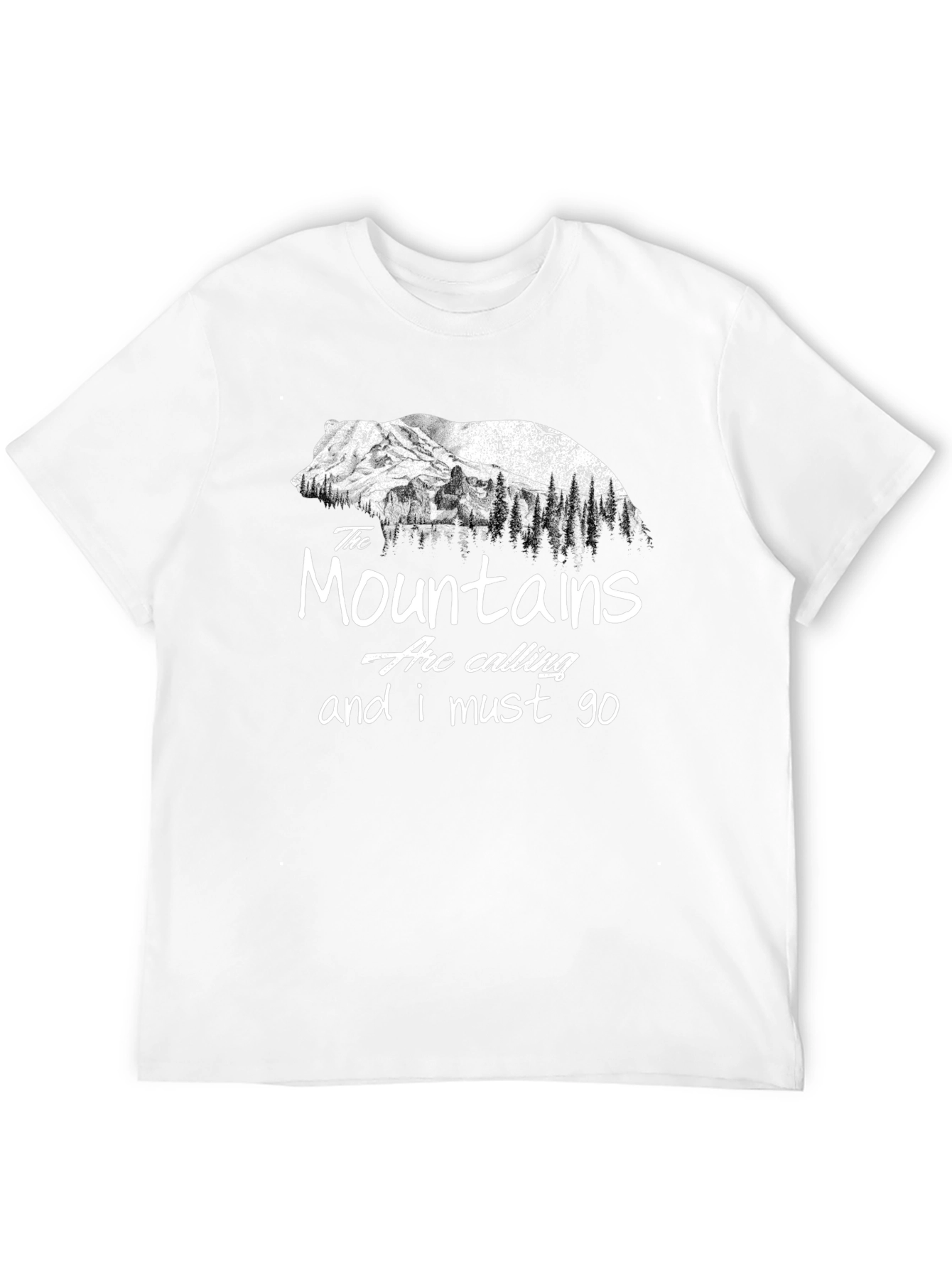 Black Mountains Calling Black Graphic Tee view 12