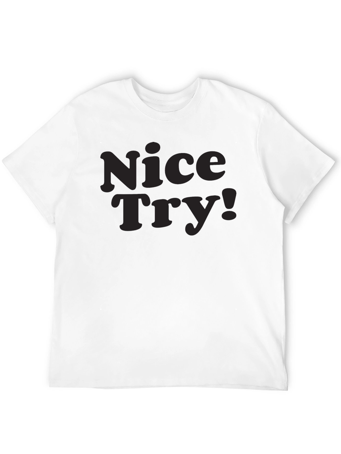 Black Nice Try! Graphic Tee - Soft Cotton, Casual Style view 12
