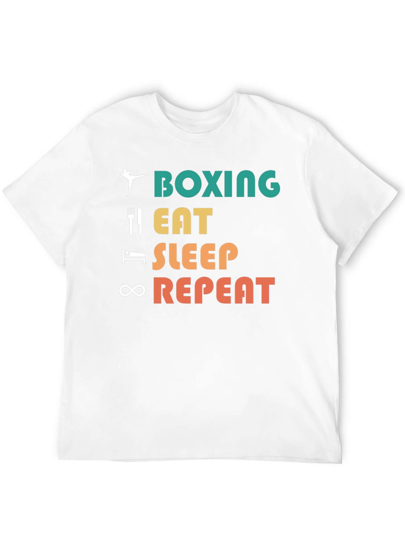 Black Boxing Eat Sleep Repeat Graphic Tee view 12