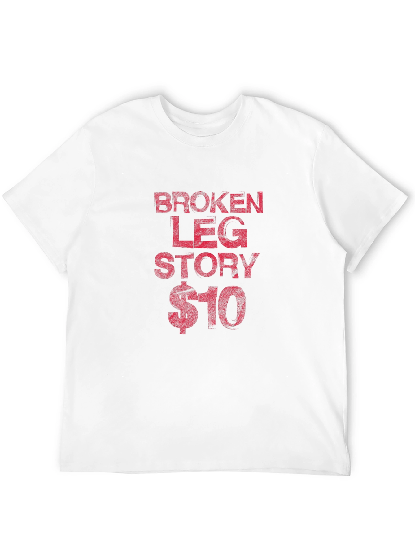 Black Broken Leg Story Graphic Tee - Funny Shirt view 12