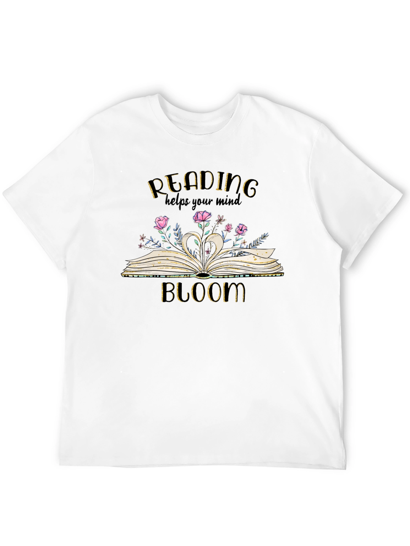 Black Reading Helps Your Mind Bloom T-Shirt view 12