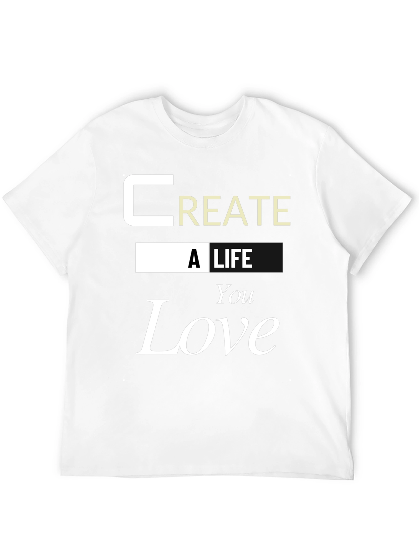 Black Inspirational 'Create a Life You Love' Graphic Tee view 12
