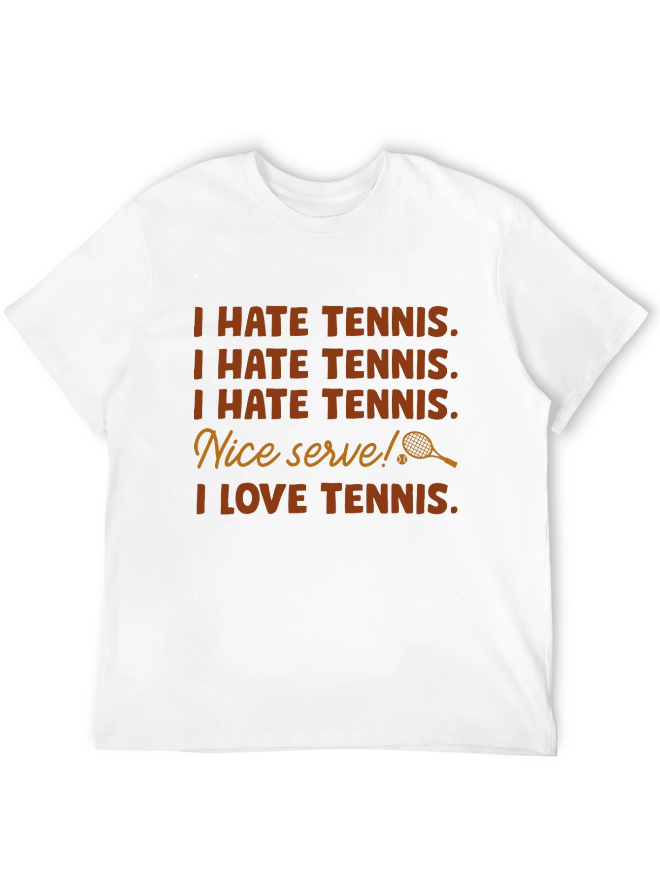 Black Funny Tennis T-Shirt - I Hate Tennis I Love Tennis view 12