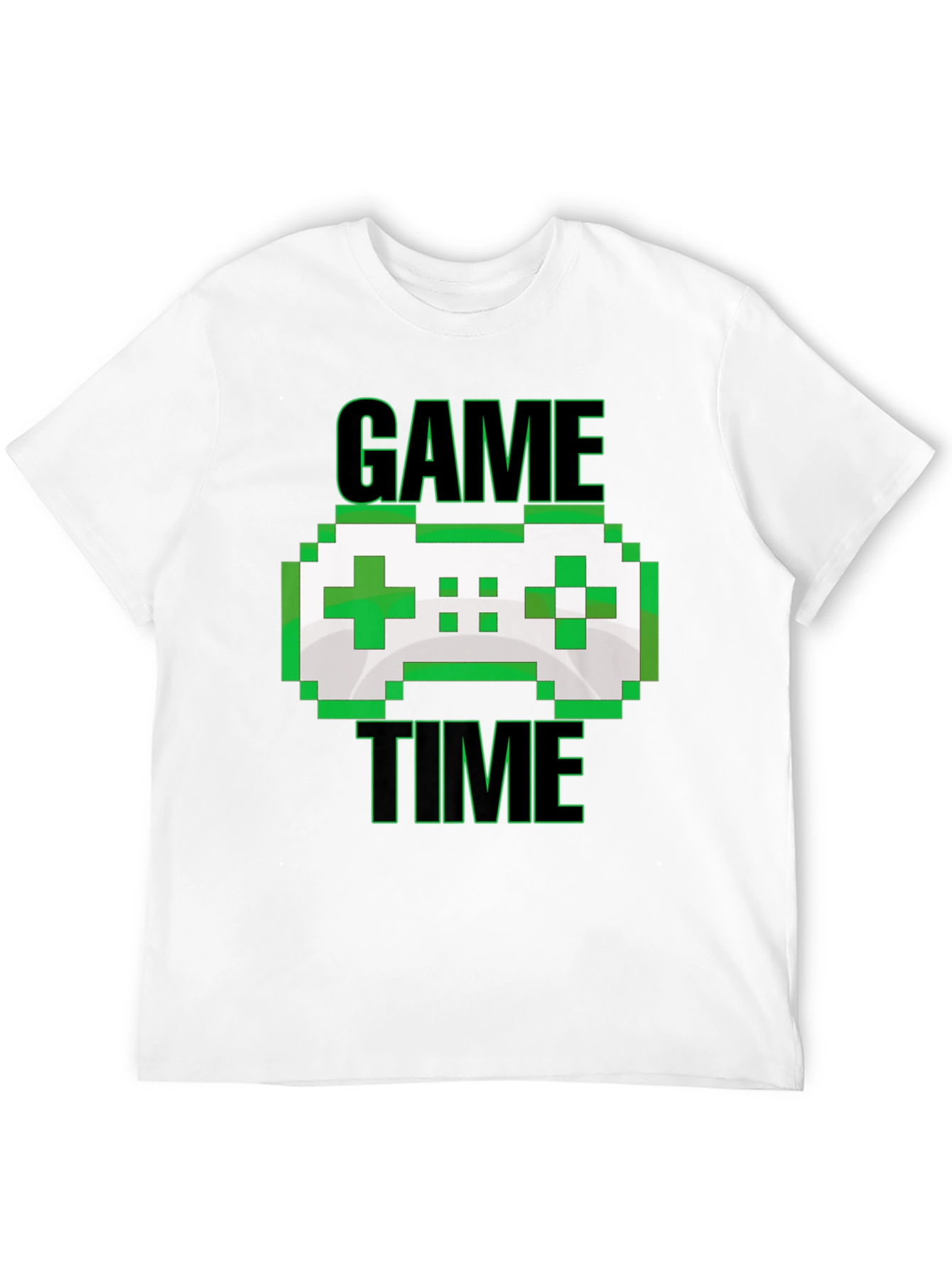 Black Game Time Pixel Controller Graphic T-Shirt view 12