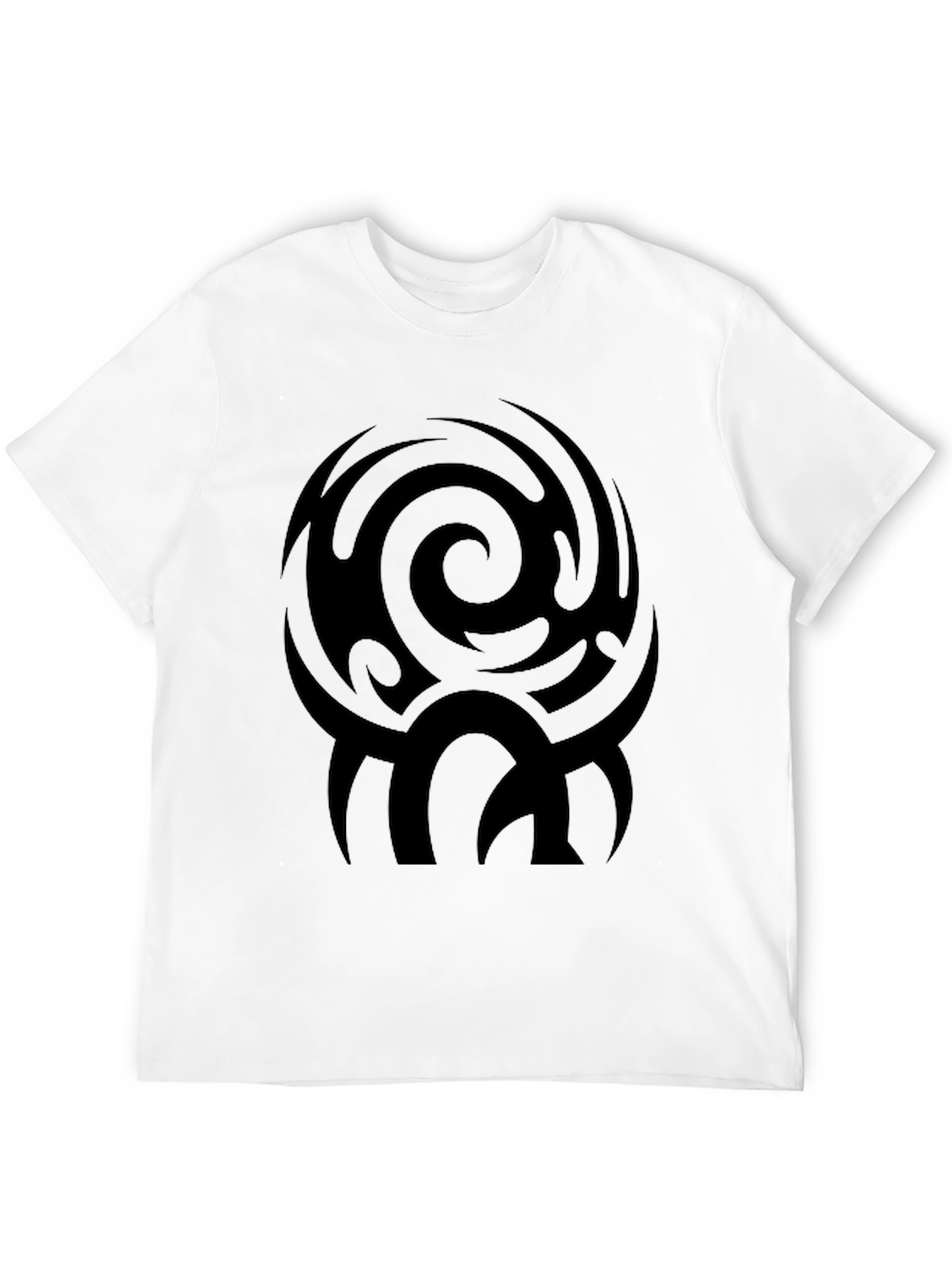 Black Men's Black Tribal Swirl Graphic Tee view 12