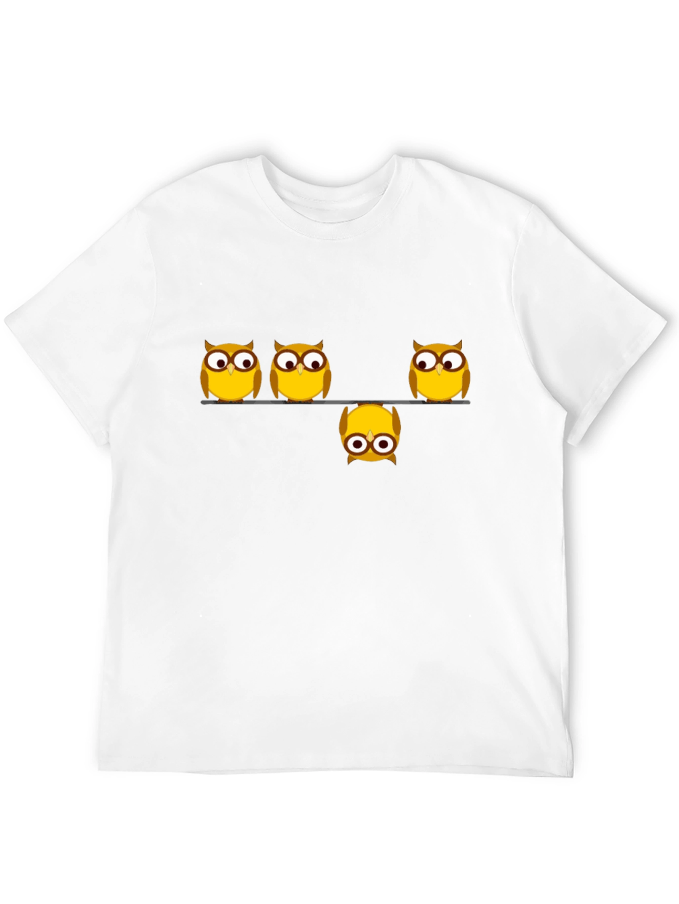 Black Whimsical Owl Graphic Tee view 12