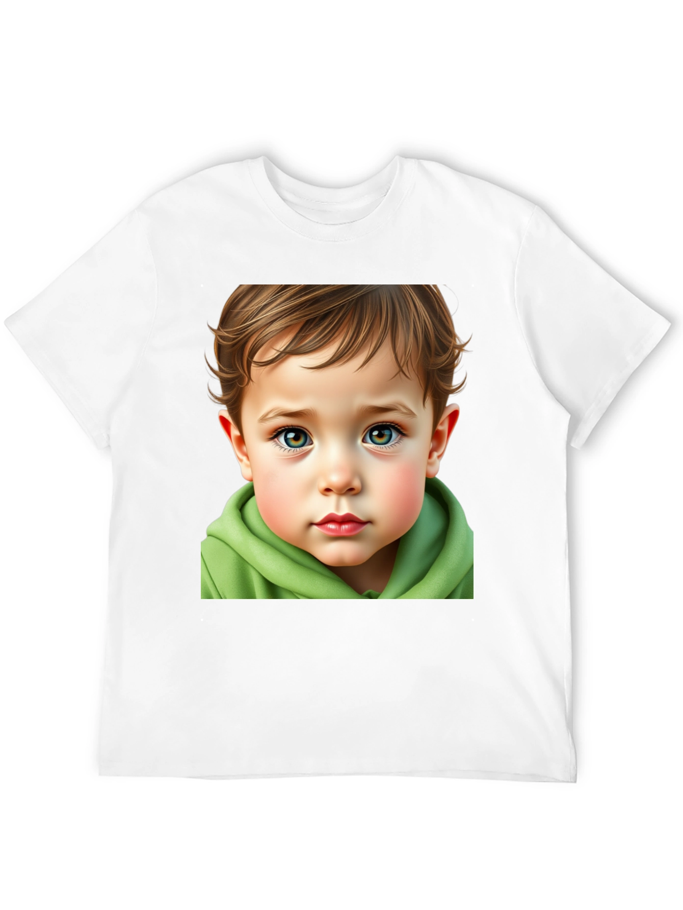 Boy Portrait Graphic Tee - Cute Kid Art T-Shirt - 12
