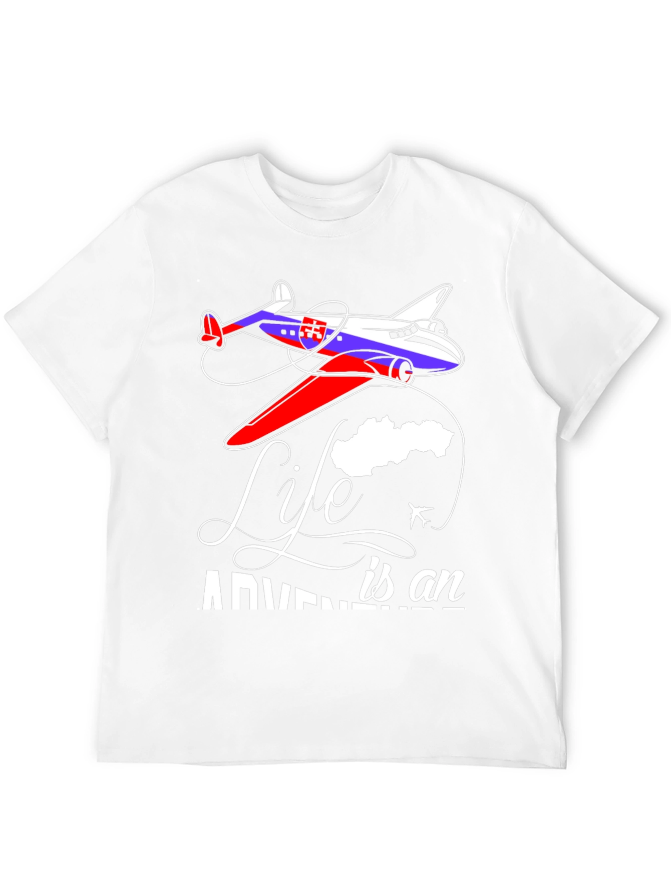 Black Life is an Adventure Plane Graphic T-Shirt view 12