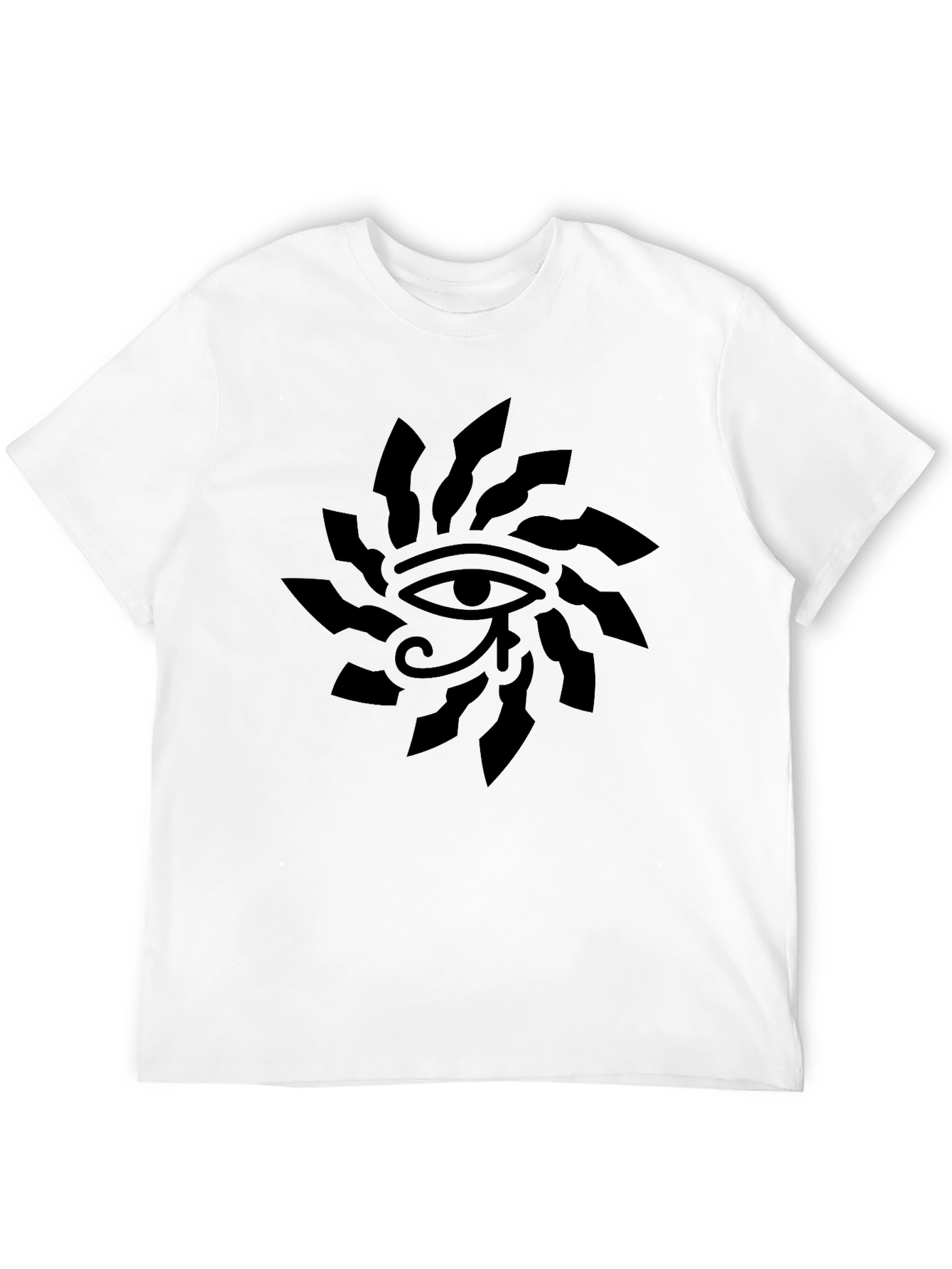 Black Eye of Ra Graphic T-Shirt - Black Cotton Blend view 12