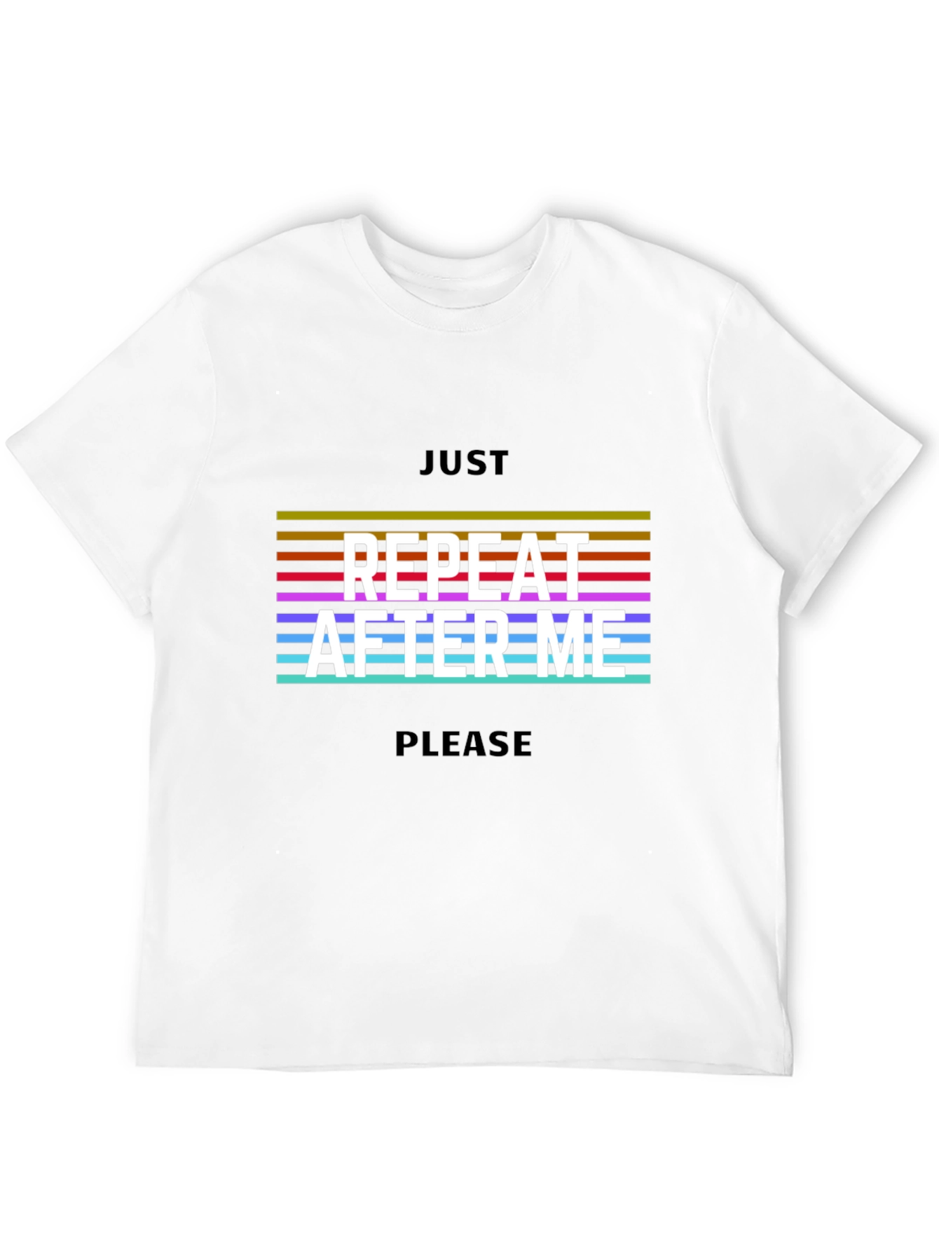 Black Repeat After Me Graphic Tee - Stylish Unisex Cotton T-Shirt view 12