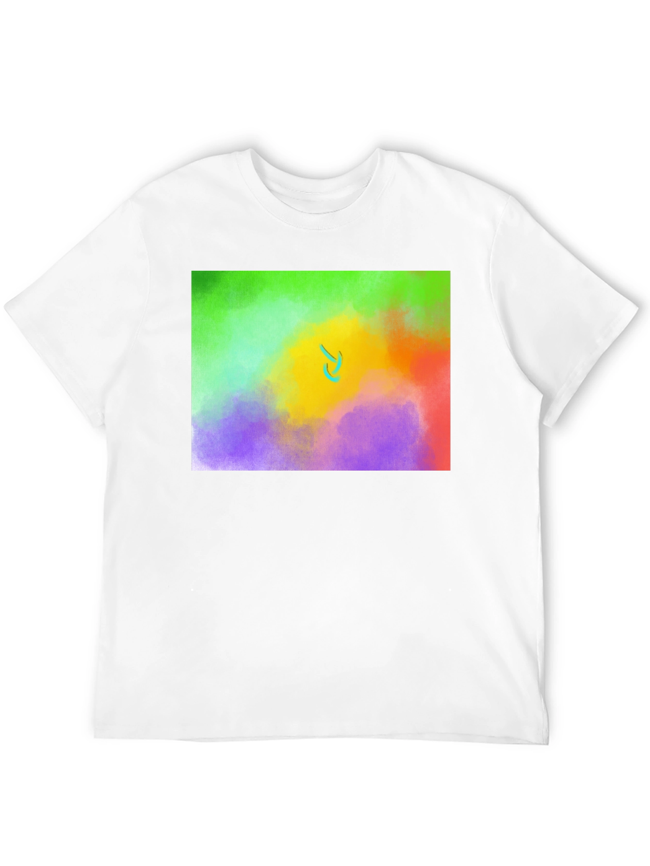 Black Abstract Expression T-Shirt: Colorful Art Tee view 12