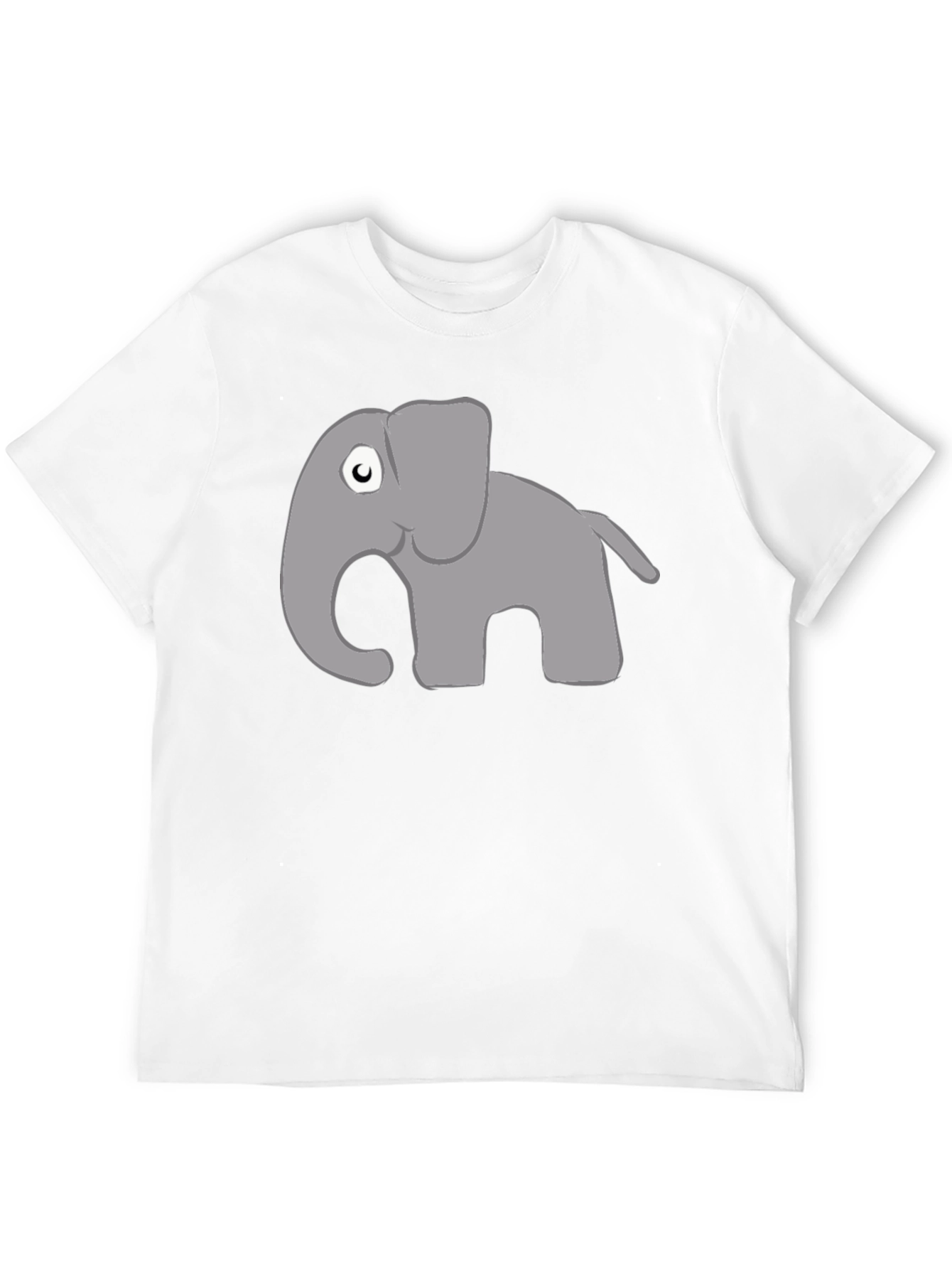 Black Cartoon Elephant Graphic Tee - Soft Cotton Blend view 12