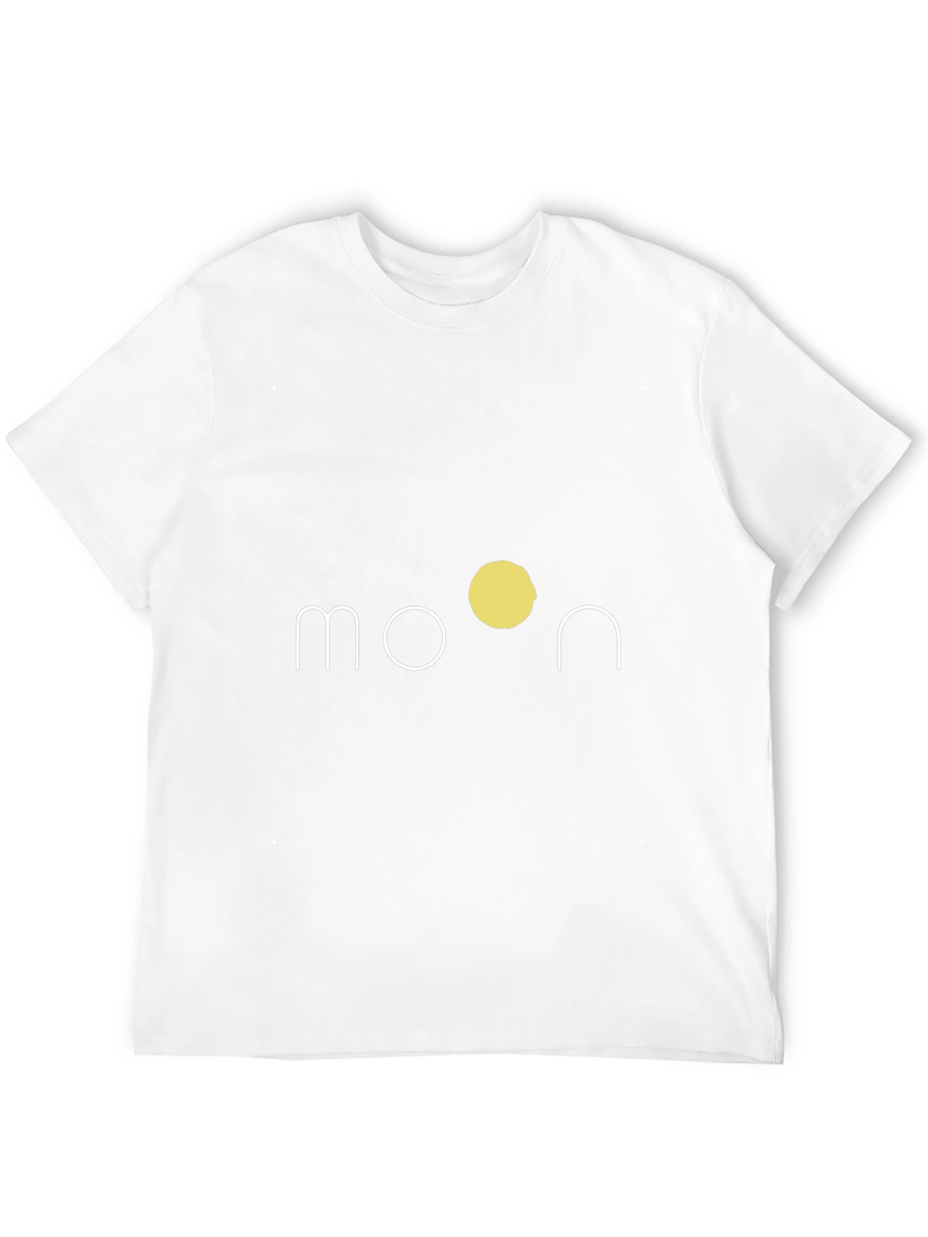 Black Minimalist Moon Graphic Black T-Shirt view 12