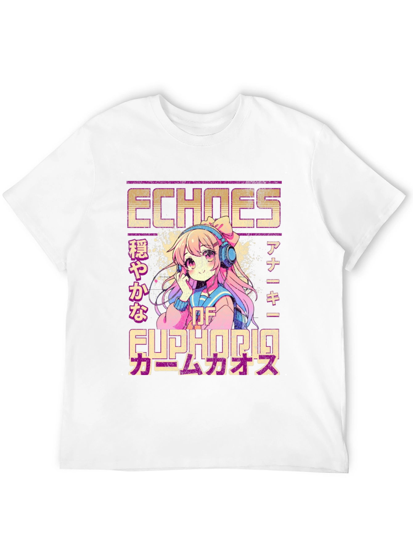 Black Echoes of Euphoria Anime Graphic T-Shirt view 12