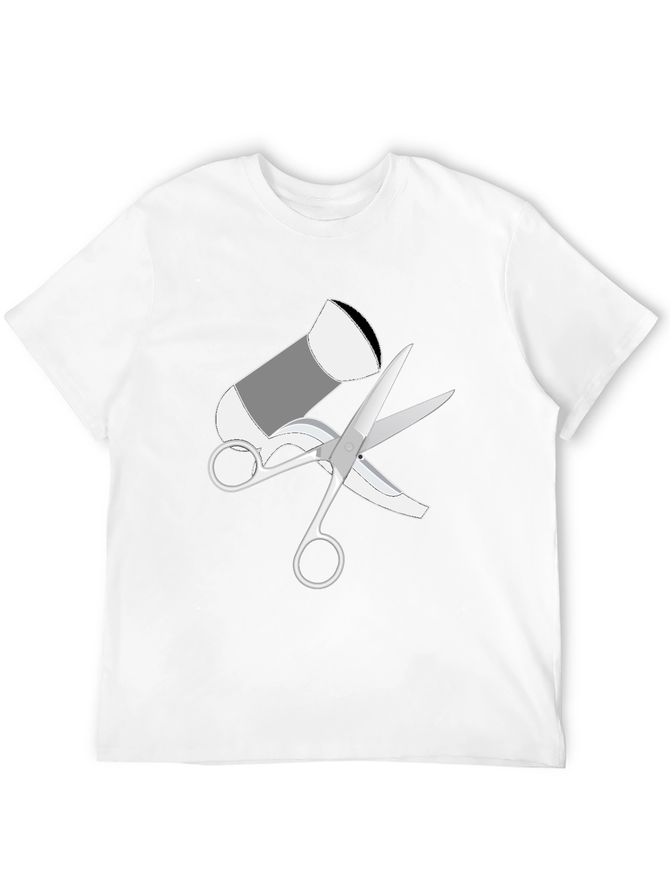 Black Hair Stylist T-Shirt - Scissors & Blower Graphic Tee view 12