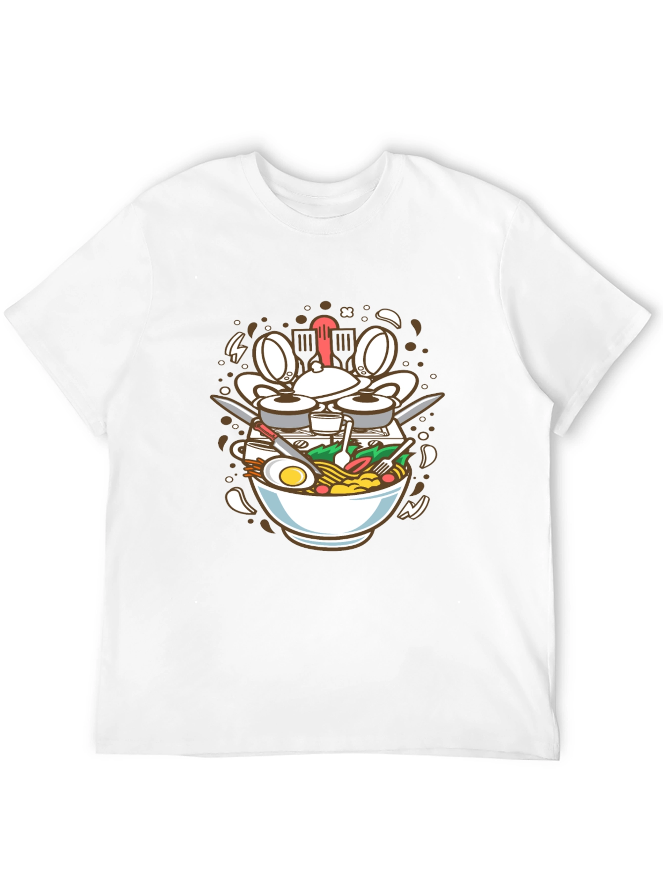 Black Ramen Drummer T-Shirt - Foodie Music Lover Tee view 12
