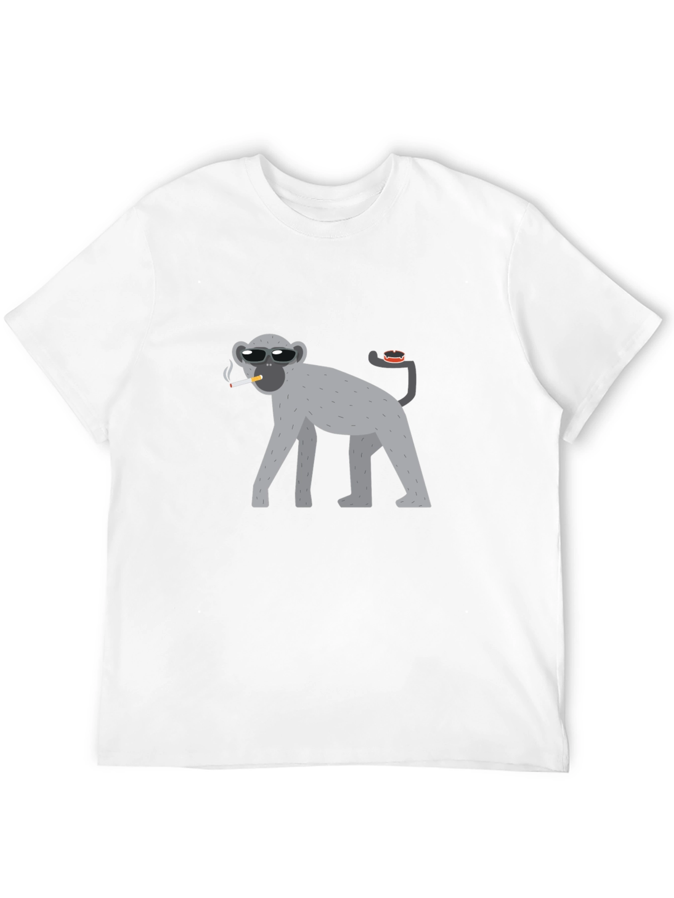 Black Cool Monkey Black T-Shirt view 12