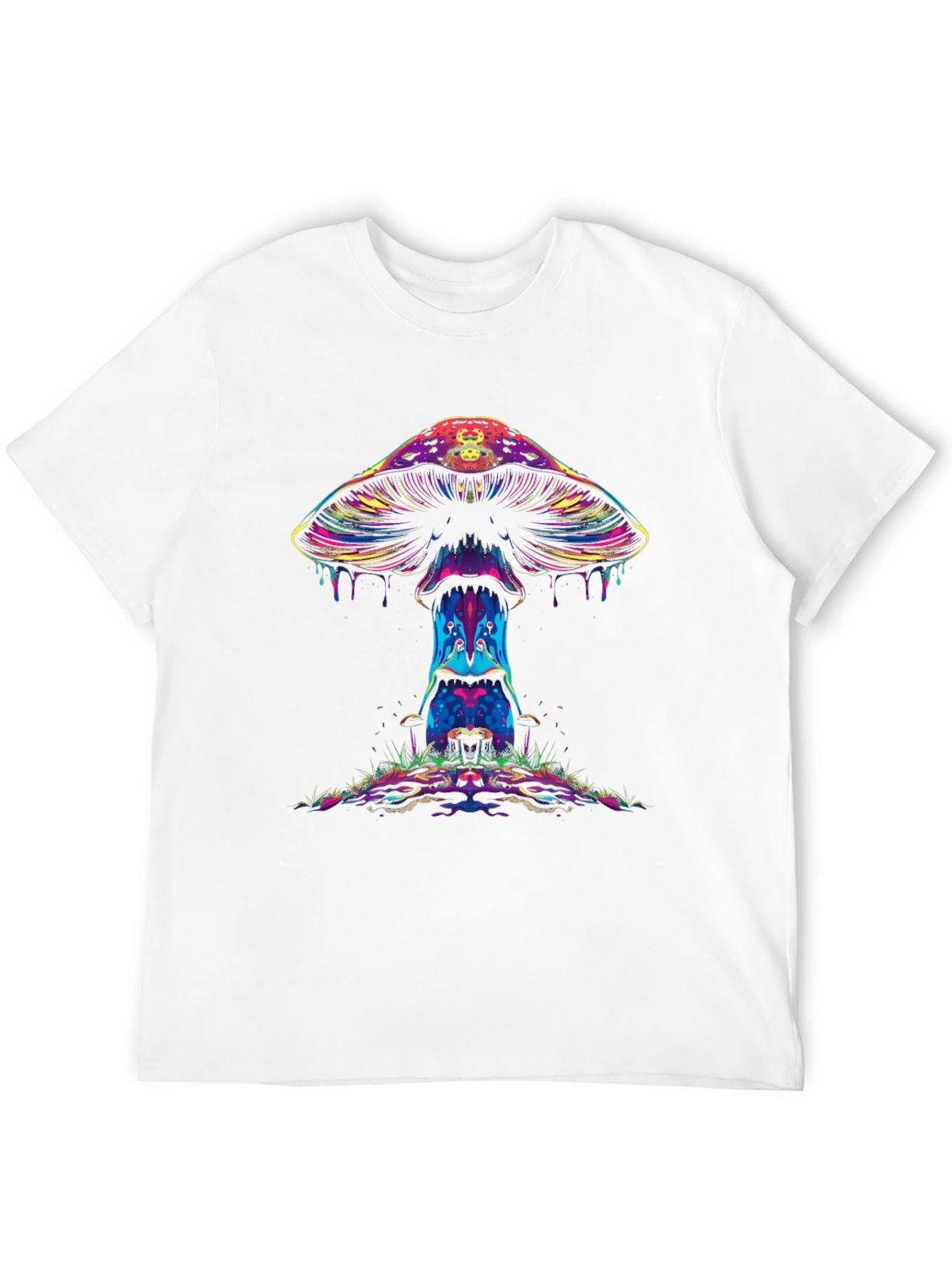 Black Psychedelic Mushroom Graphic Tee view 12