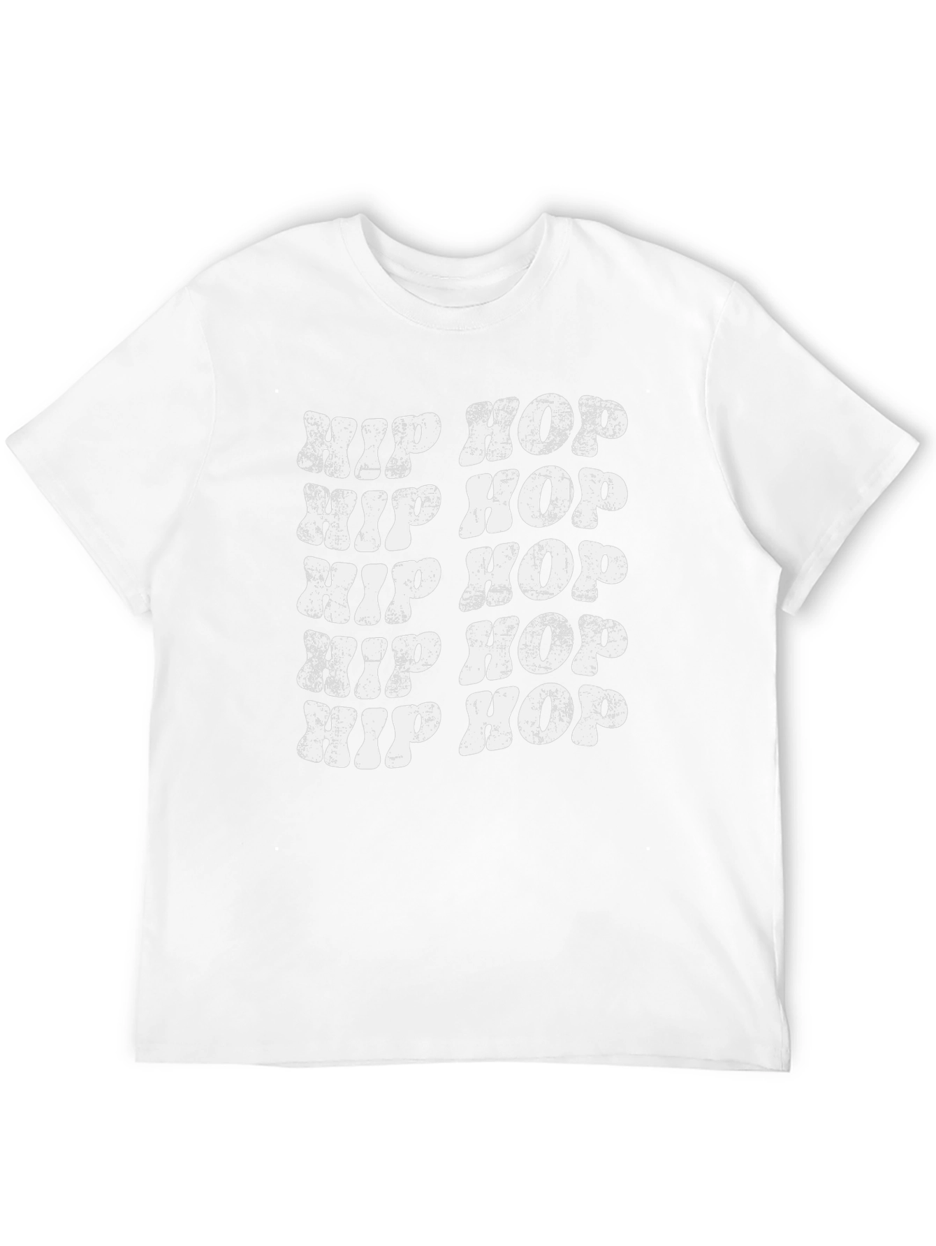 Black Retro Hip Hop T-Shirt - Distressed Design view 12