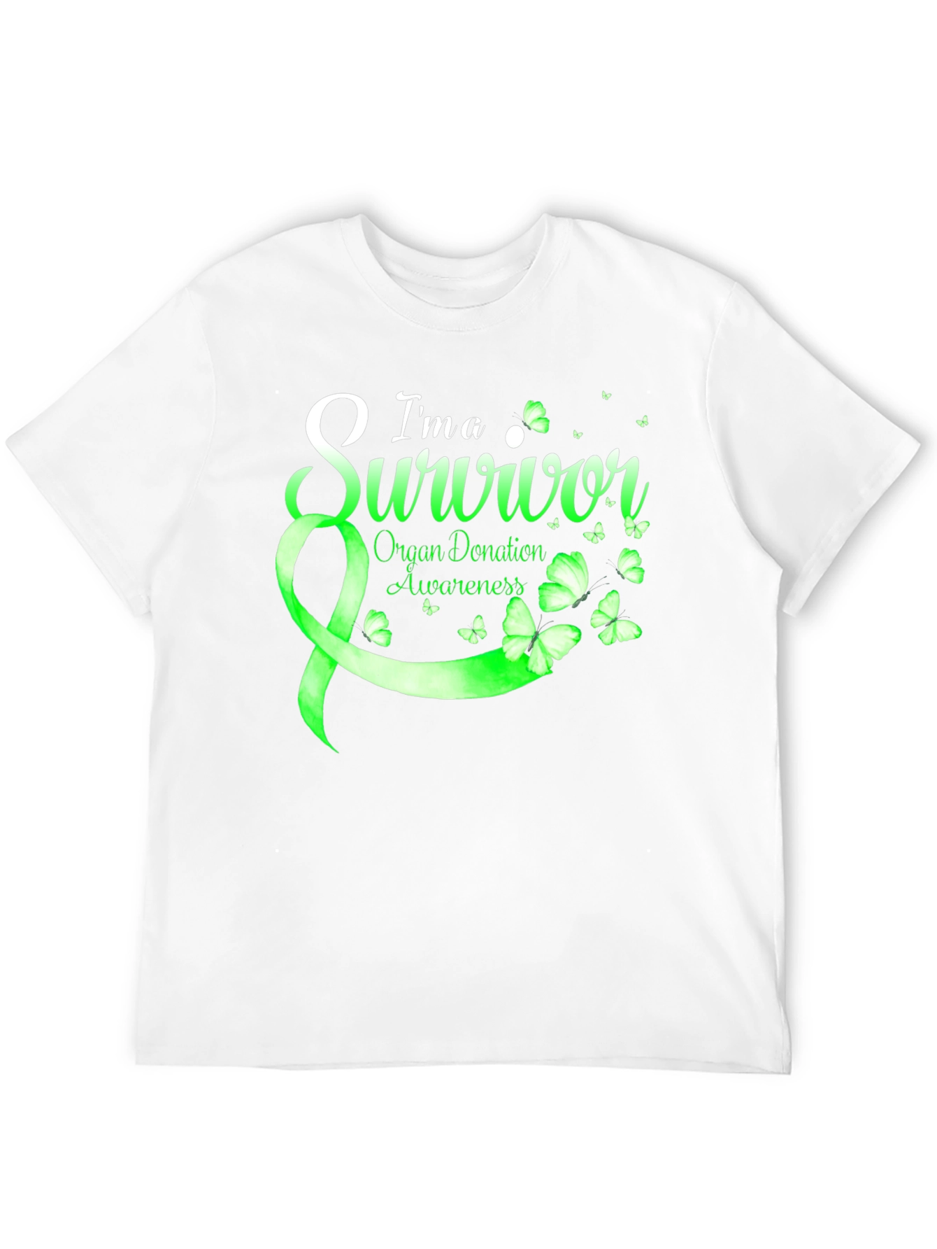 Black Organ Donation Awareness Survivor T-Shirt view 12