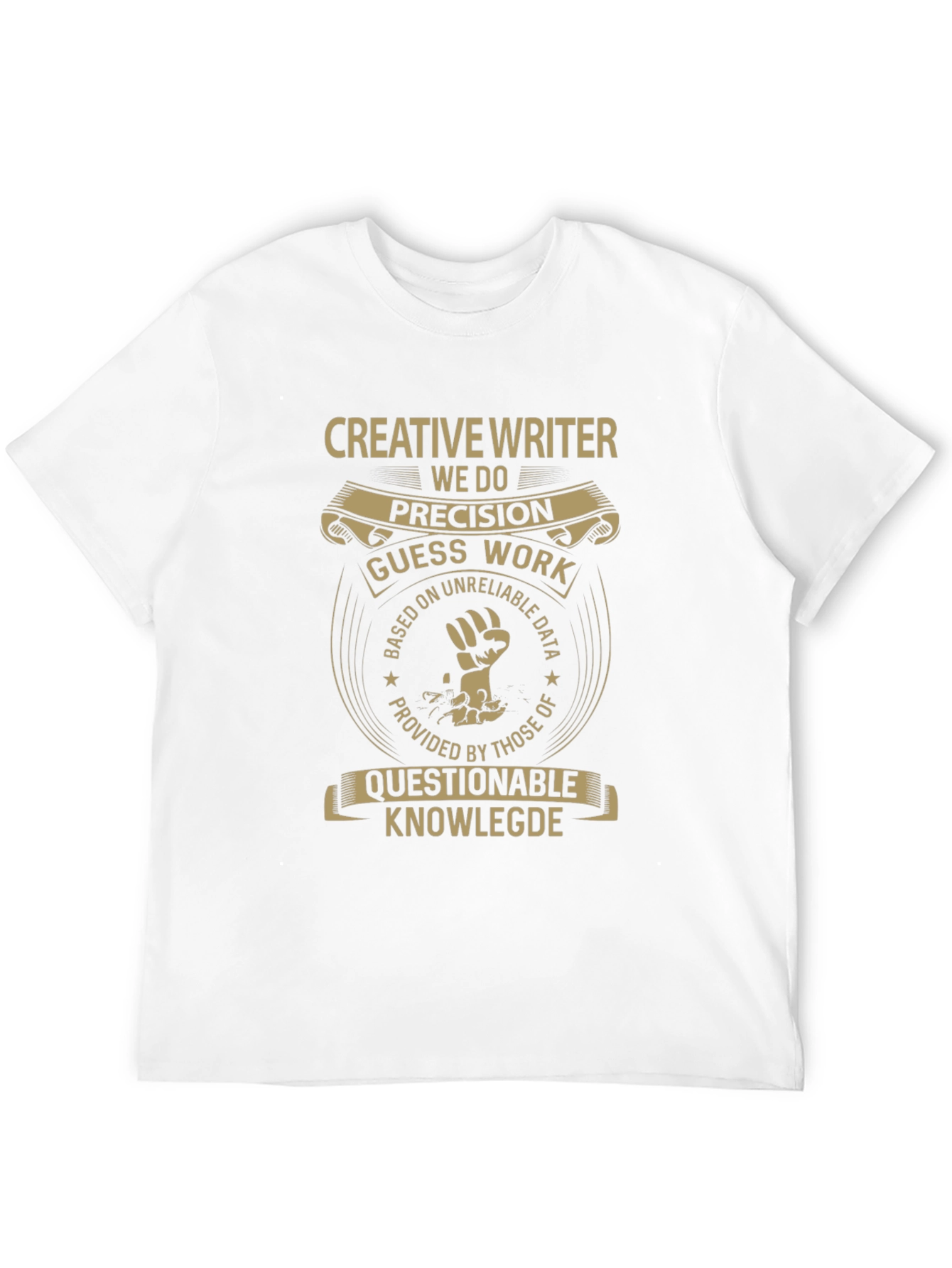 Black Creative Writer Black Graphic T-Shirt view 12