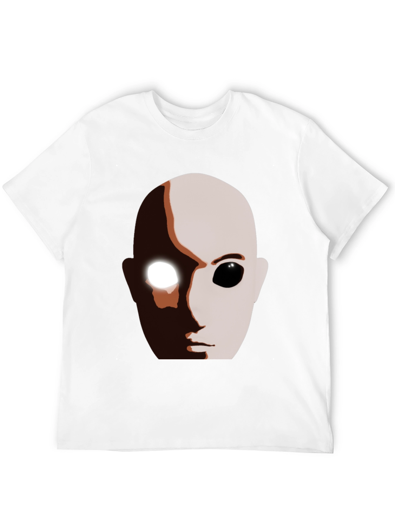 Black Abstract Face Graphic T-Shirt view 12