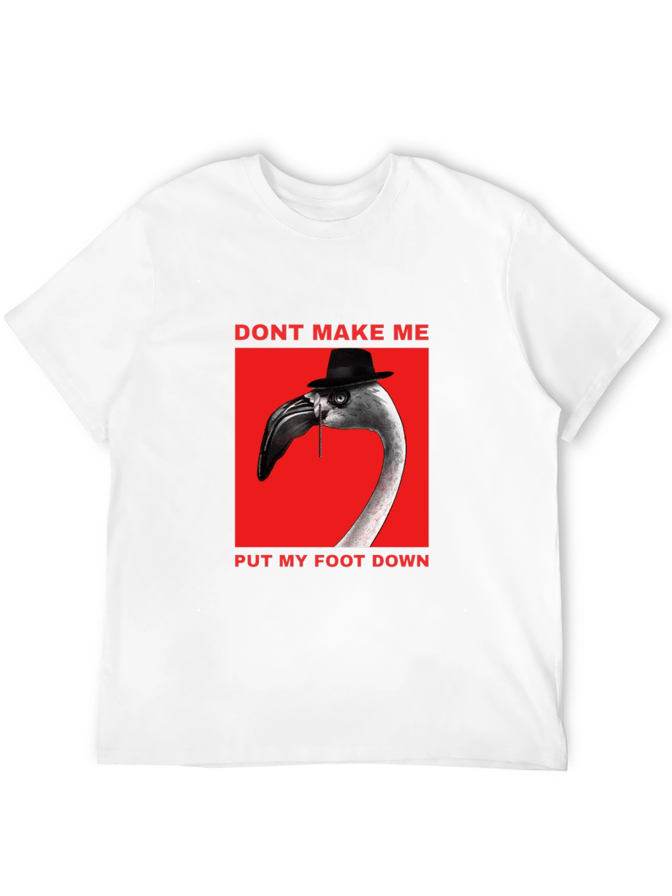 Black Funny Flamingo Don't Make Me T-Shirt view 12