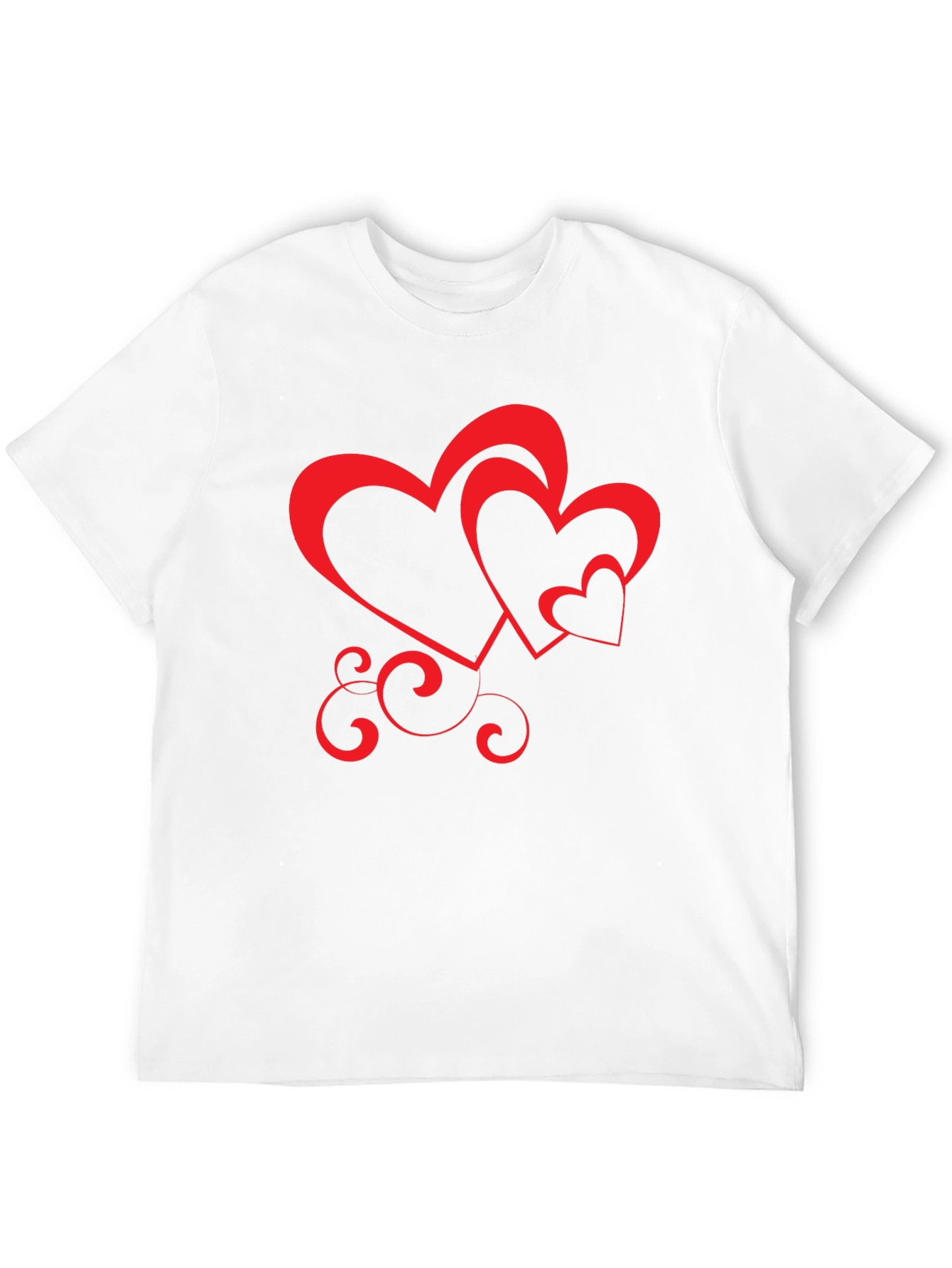 Black Heart Design Black T-Shirt view 12