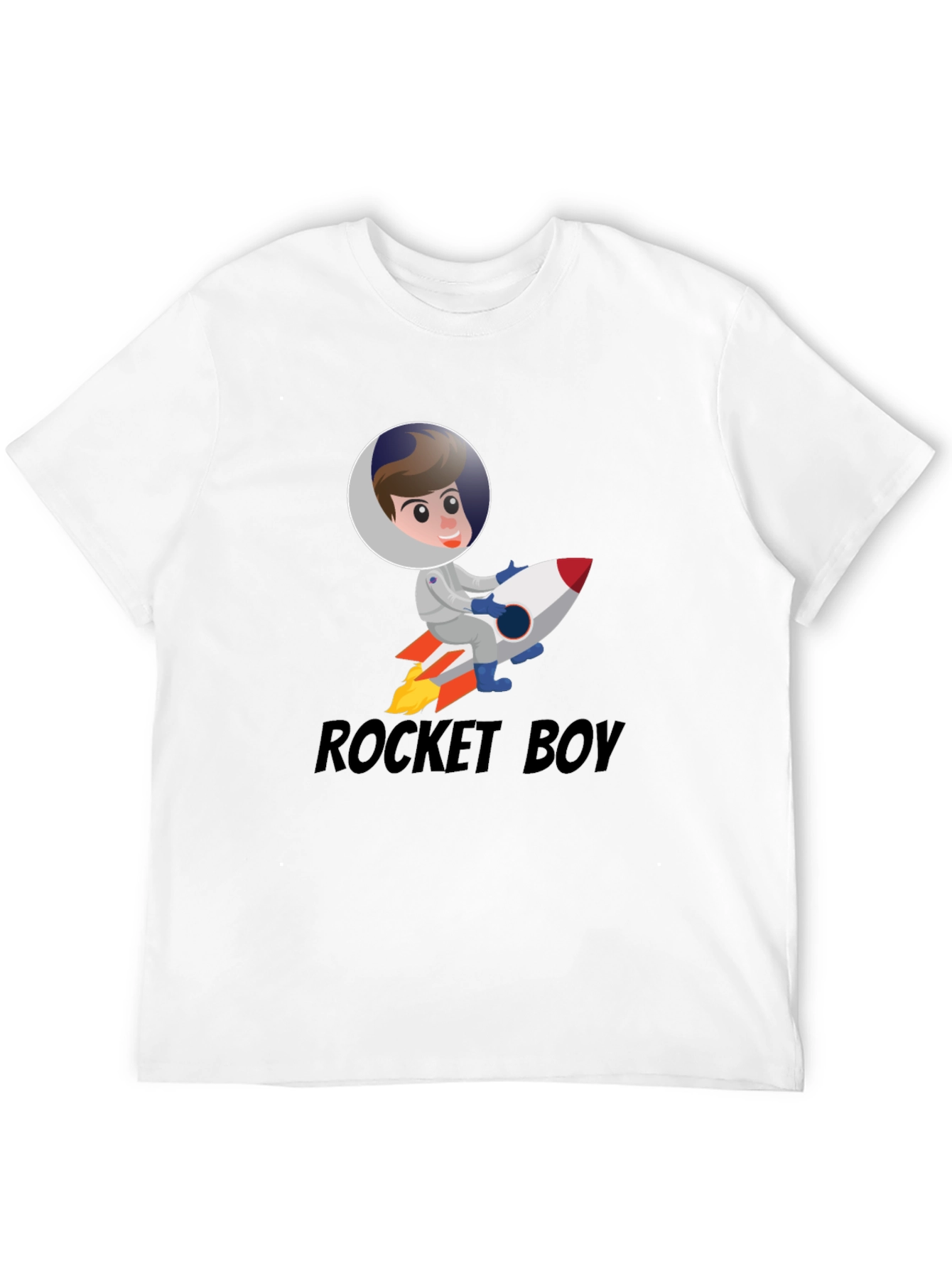 Black Rocket Boy Graphic T-Shirt - Funky Space Adventure Tee view 12
