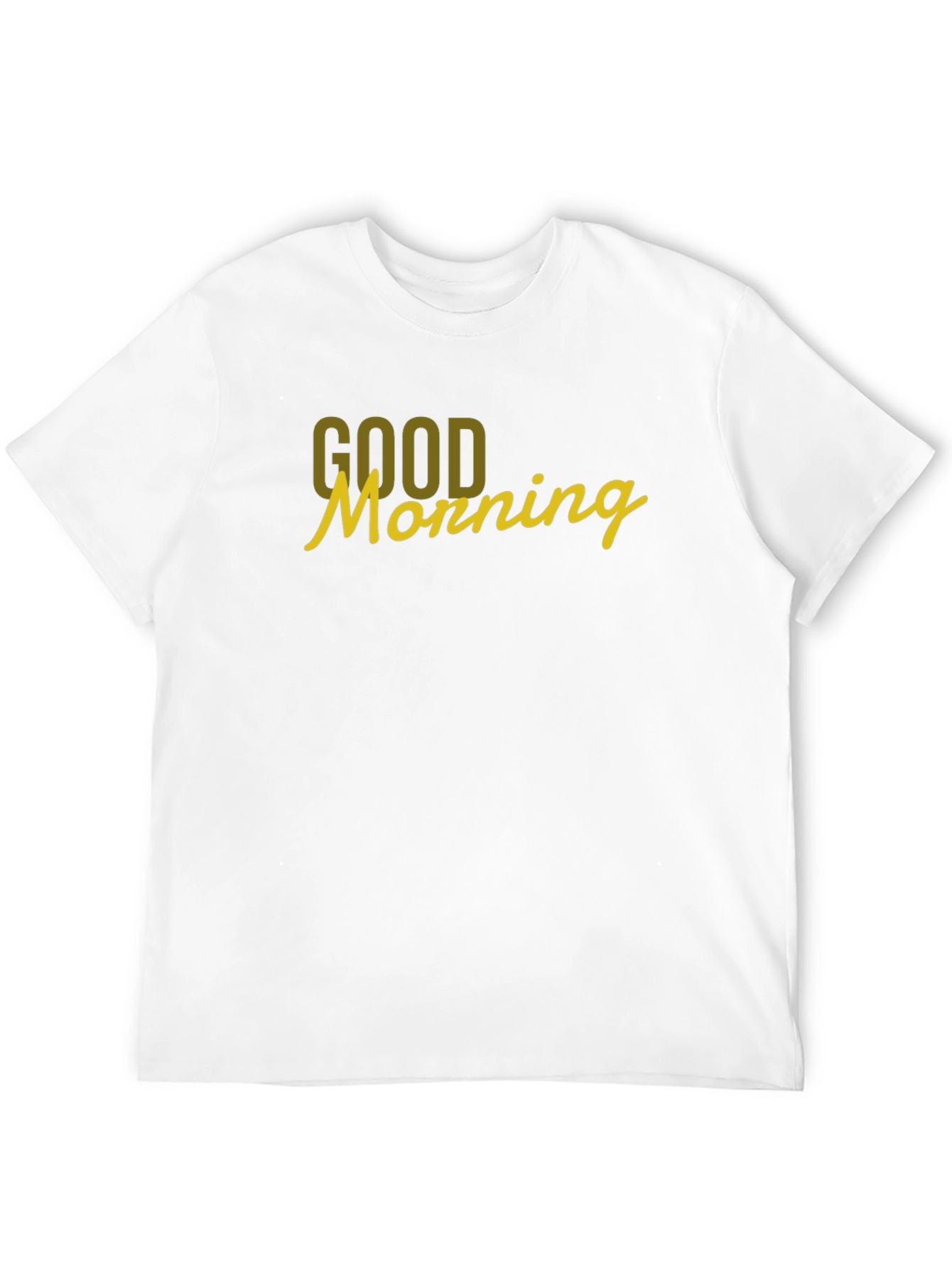 Black Good Morning Graphic Tee - Black Cotton T-Shirt view 12