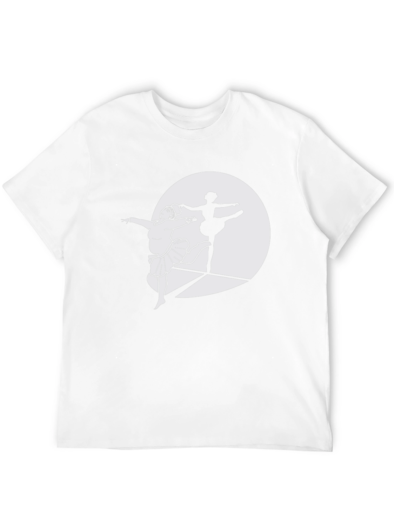 Black Ballet Dancer Silhouette Black T-Shirt view 12