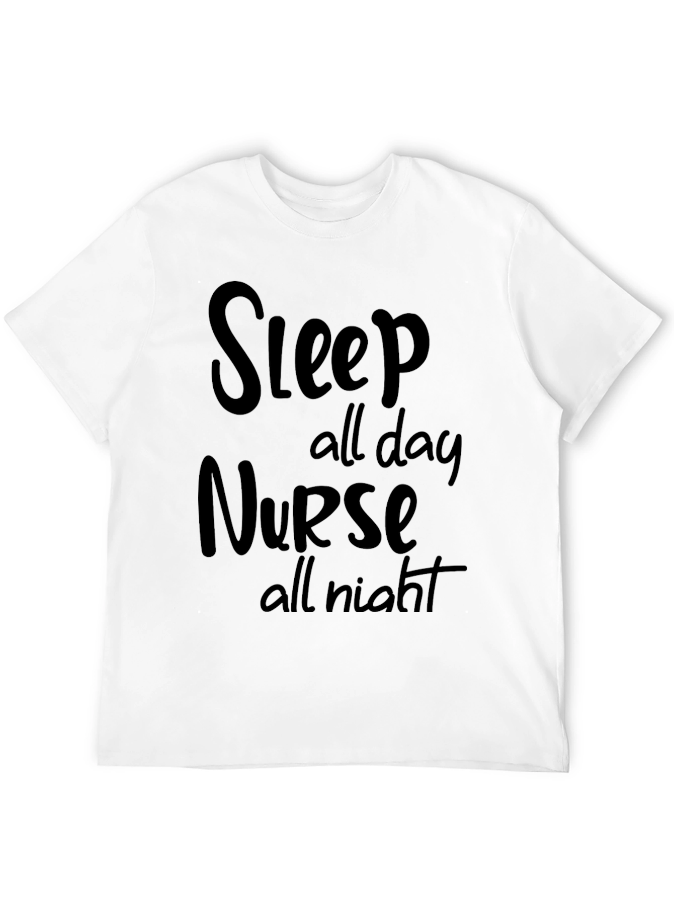 Black Sleep All Day Nurse All Night T-Shirt view 12