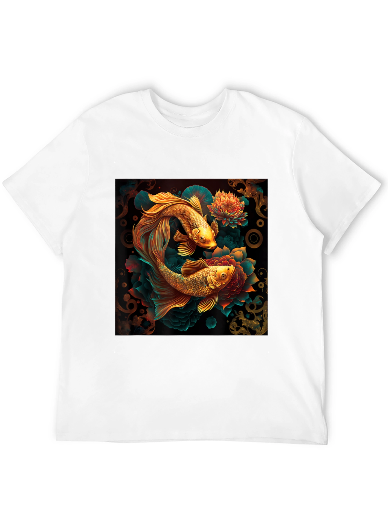 Black Koi Fish Graphic Tee - Artistic Design view 12