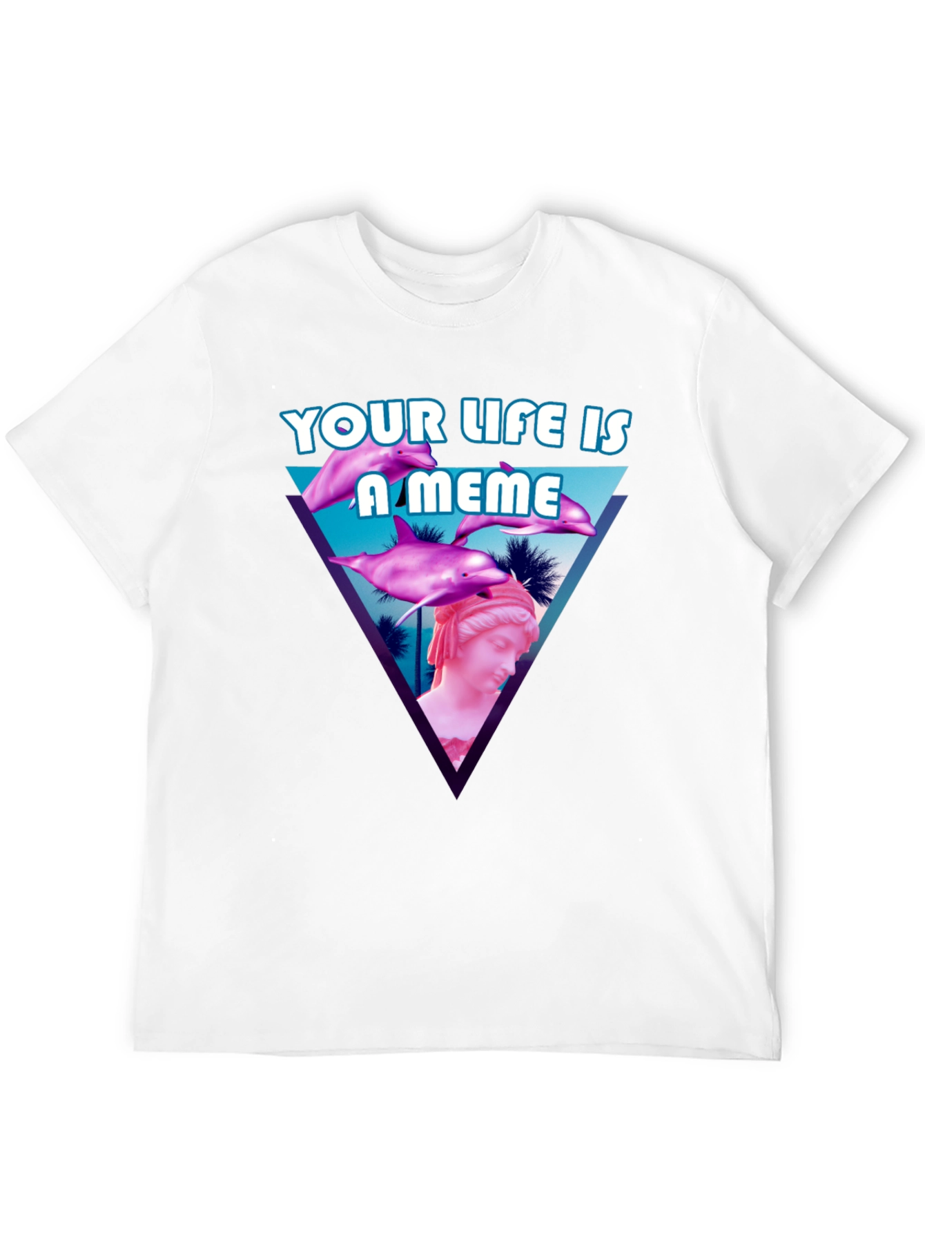 Black Meme Life T-Shirt - Vaporwave Style view 12