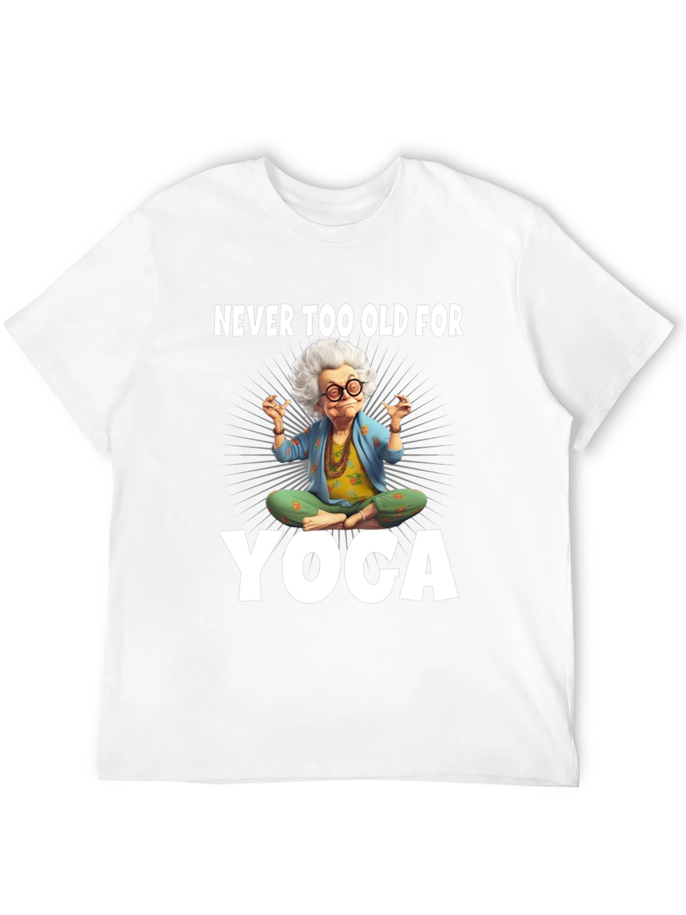 Black Funny Yoga Grandma T-Shirt view 12