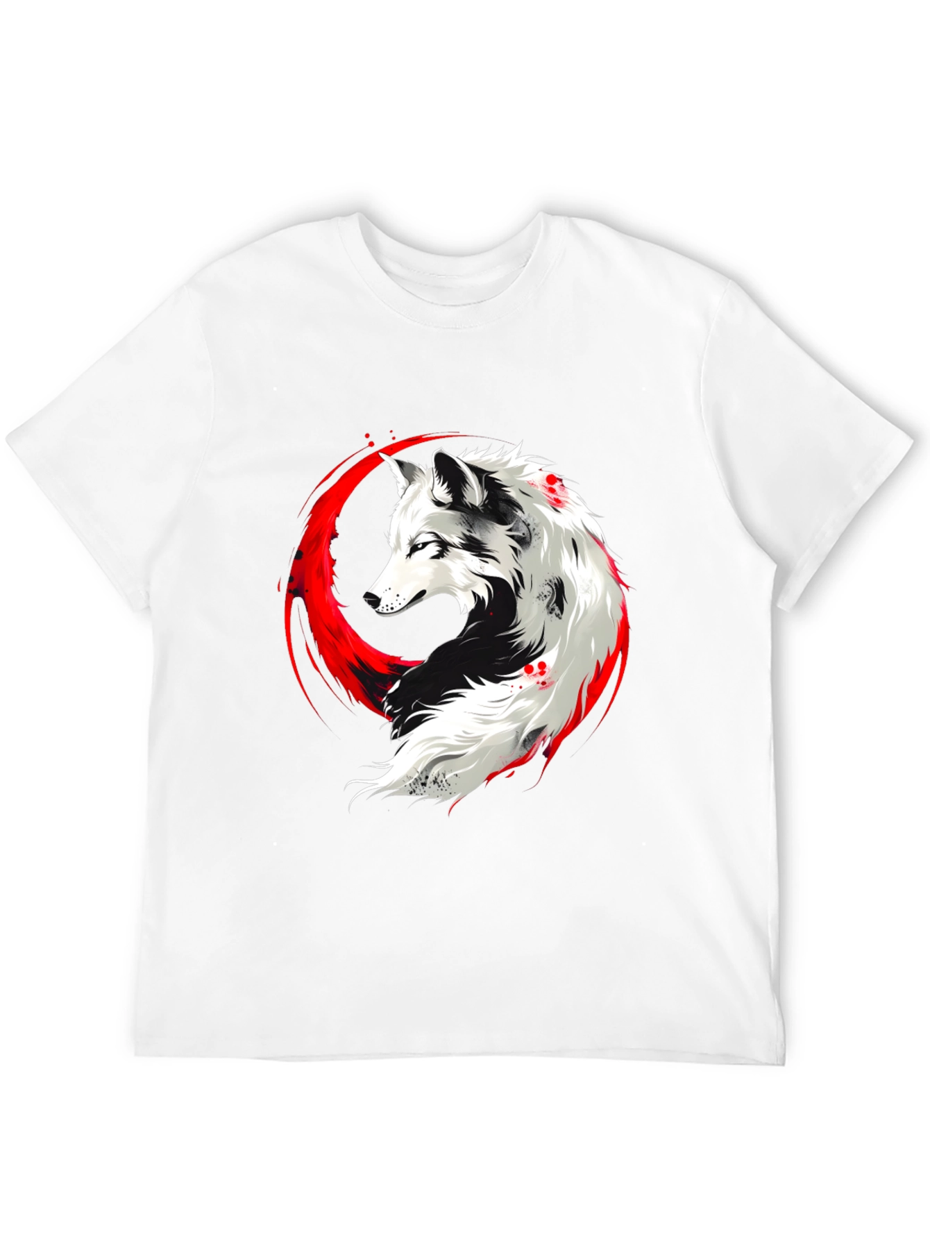 Black Wolf Graphic T-Shirt - Black view 12