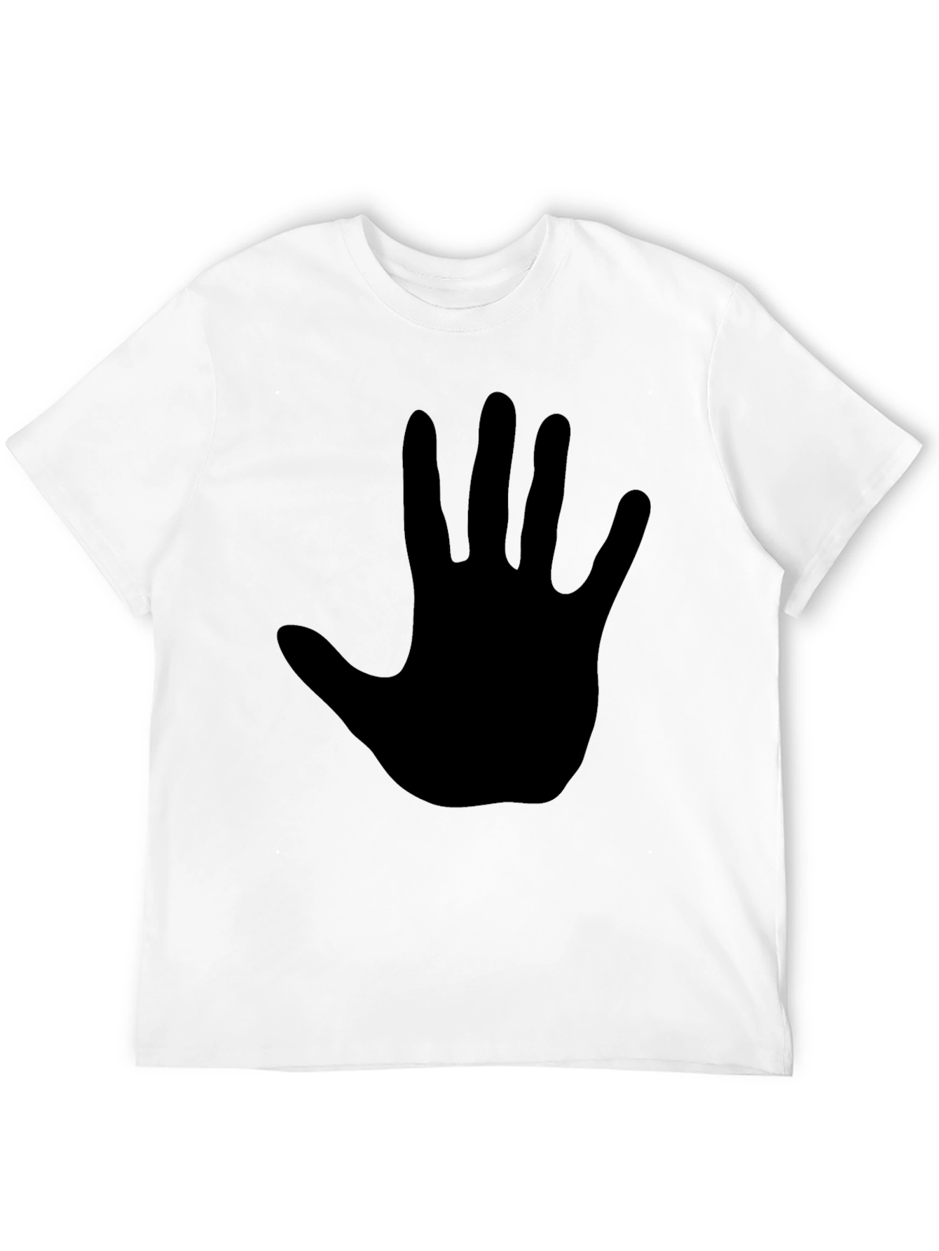 Black Black T-Shirt with Hand Print view 12