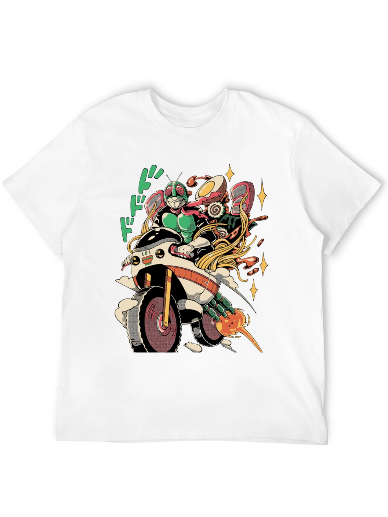 Black Kamen Rider Ramen Run T-Shirt view 12