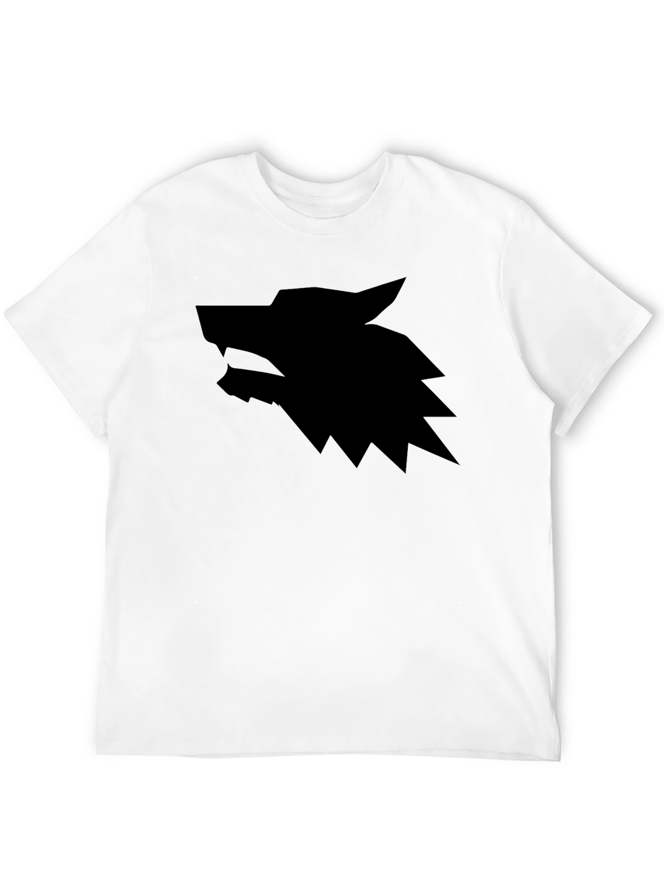 Black Men's Black Wolf Graphic T-Shirt view 12