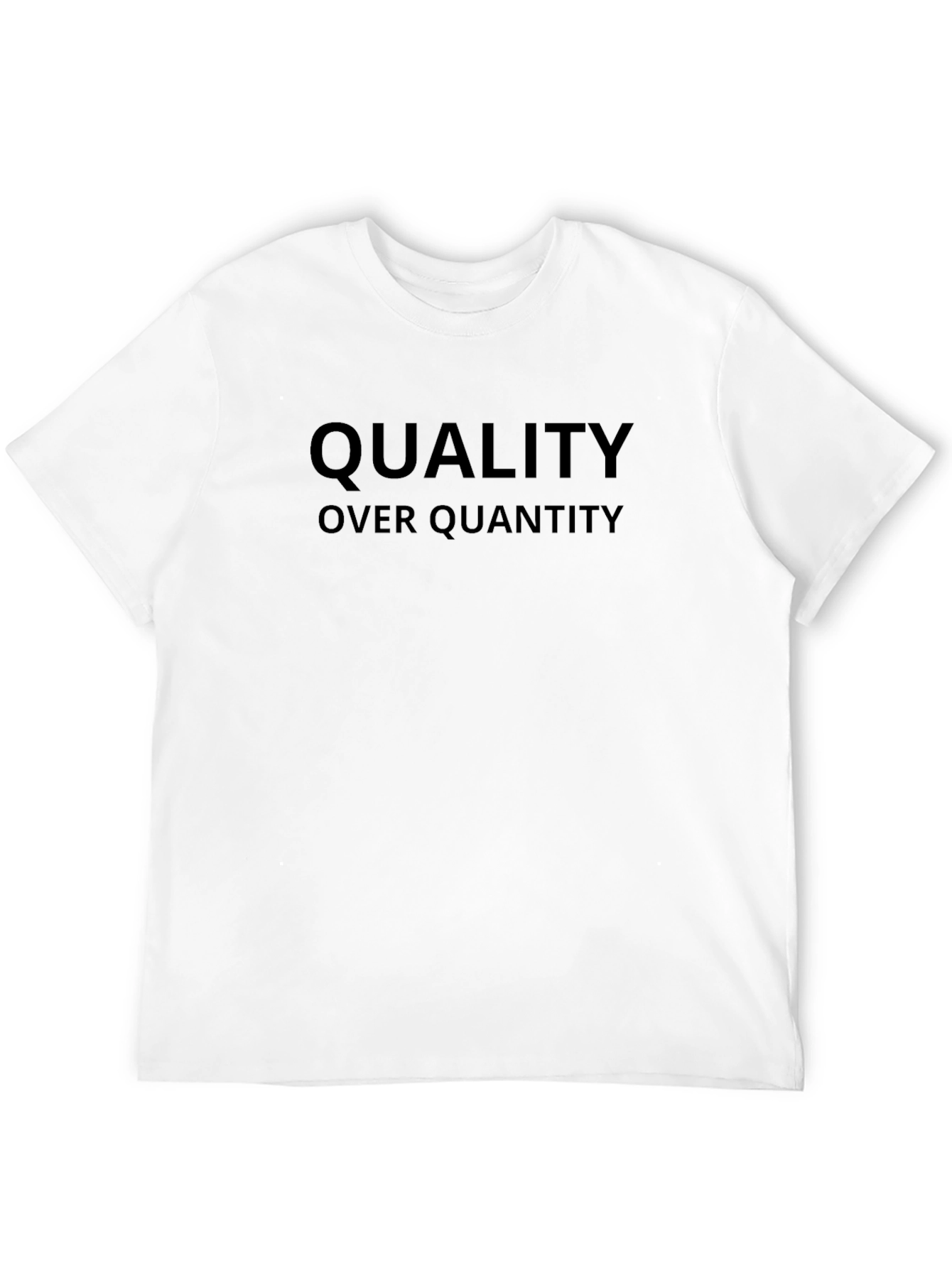 Black Quality Over Quantity Graphic T-Shirt - Black view 12