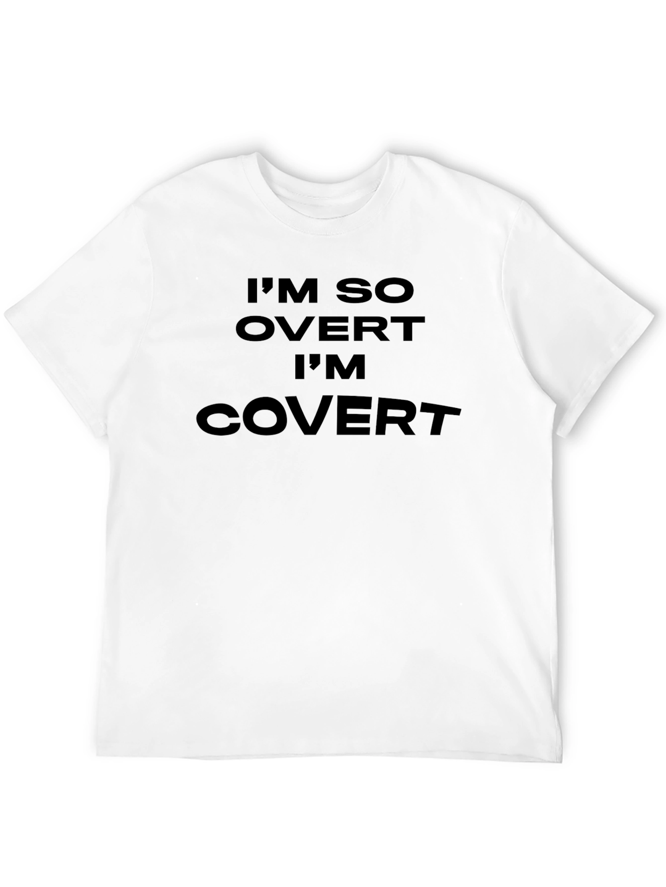 Black I'm So Overt I'm Covert Graphic T-Shirt view 12